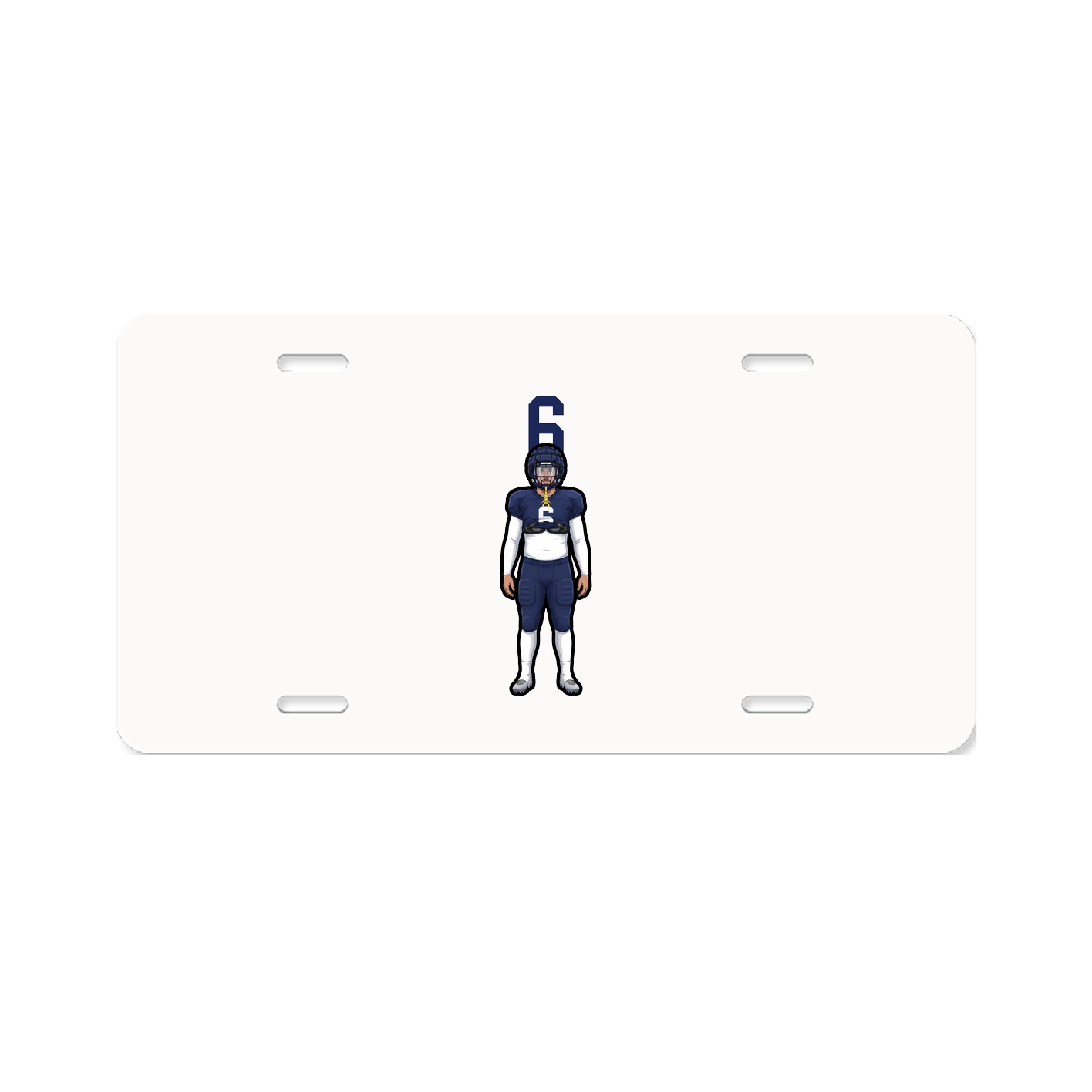 License Plate — Number Top in Classic