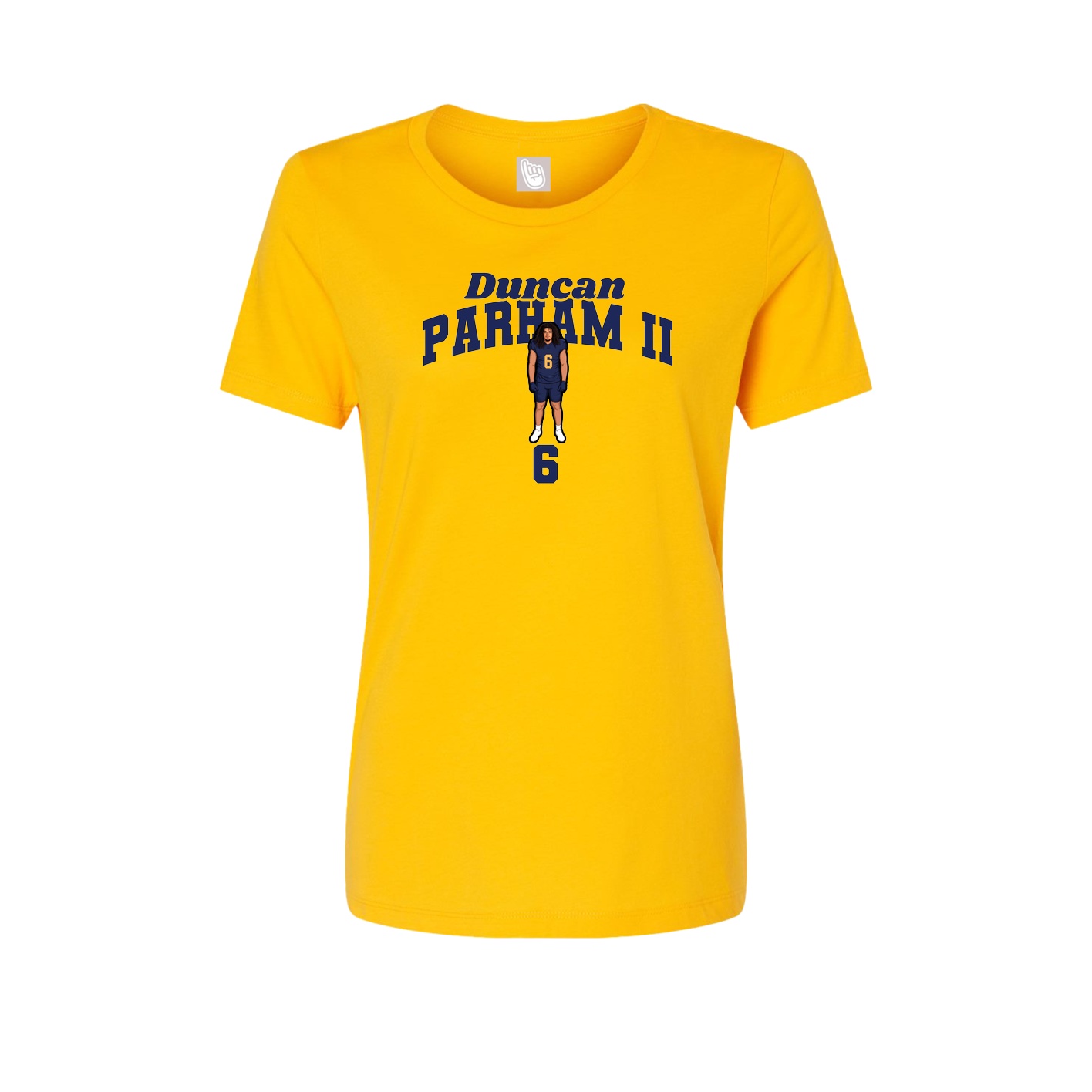 Fitted Women's Tee — Signature Arch in Gold