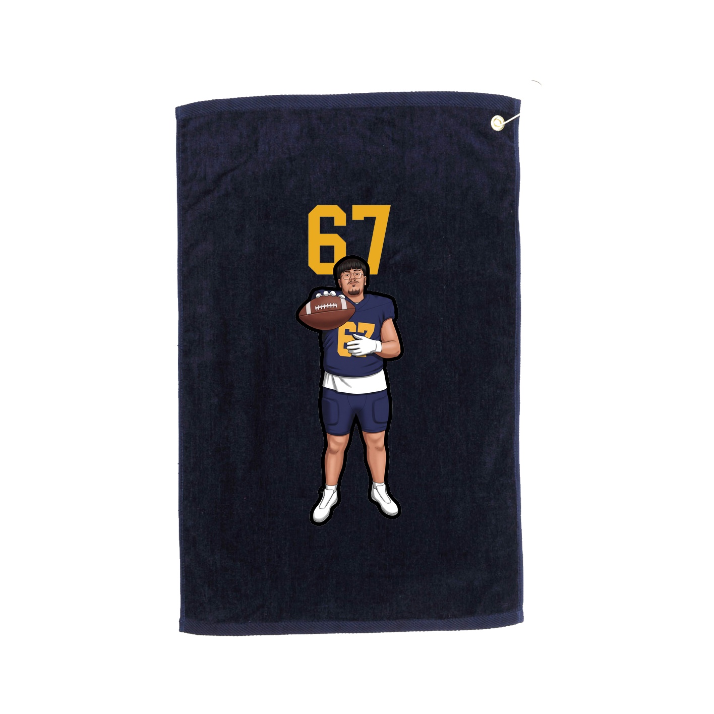 Golf Towel — Number Top in Navy