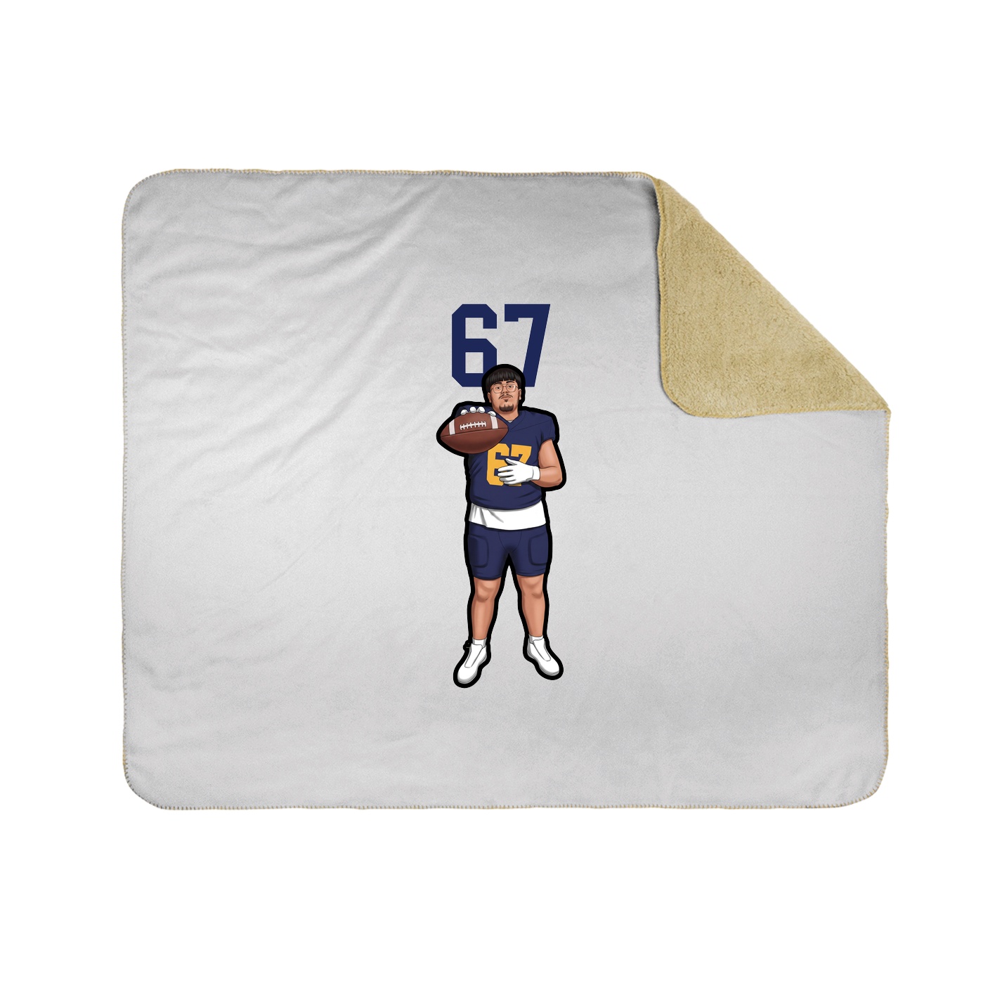 Throw Blanket — Number Top in White