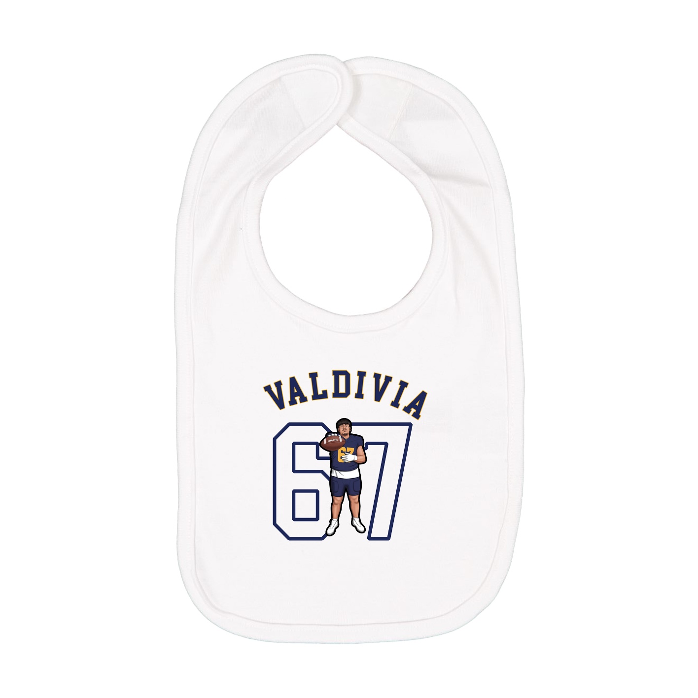 Infant Bib — Shirsey Arch in White
