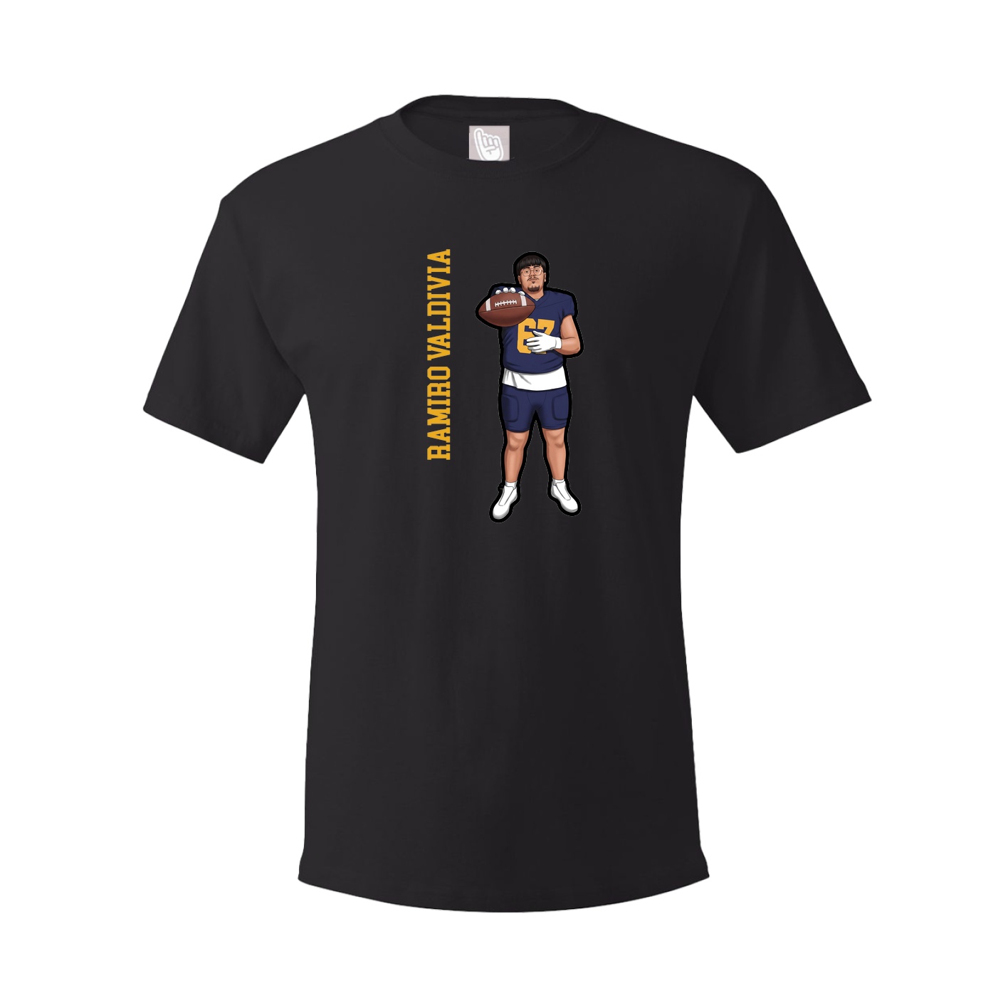 Tee — Name Vertical in Black