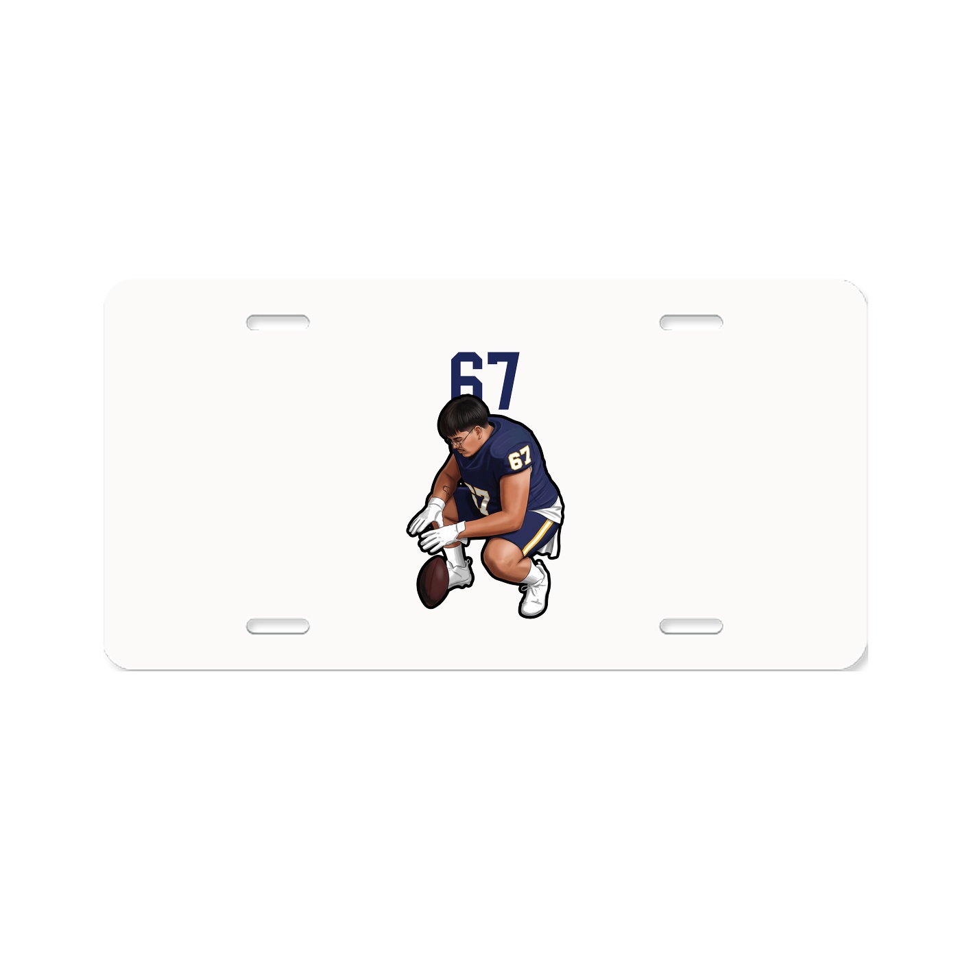License Plate — Number Top in Classic