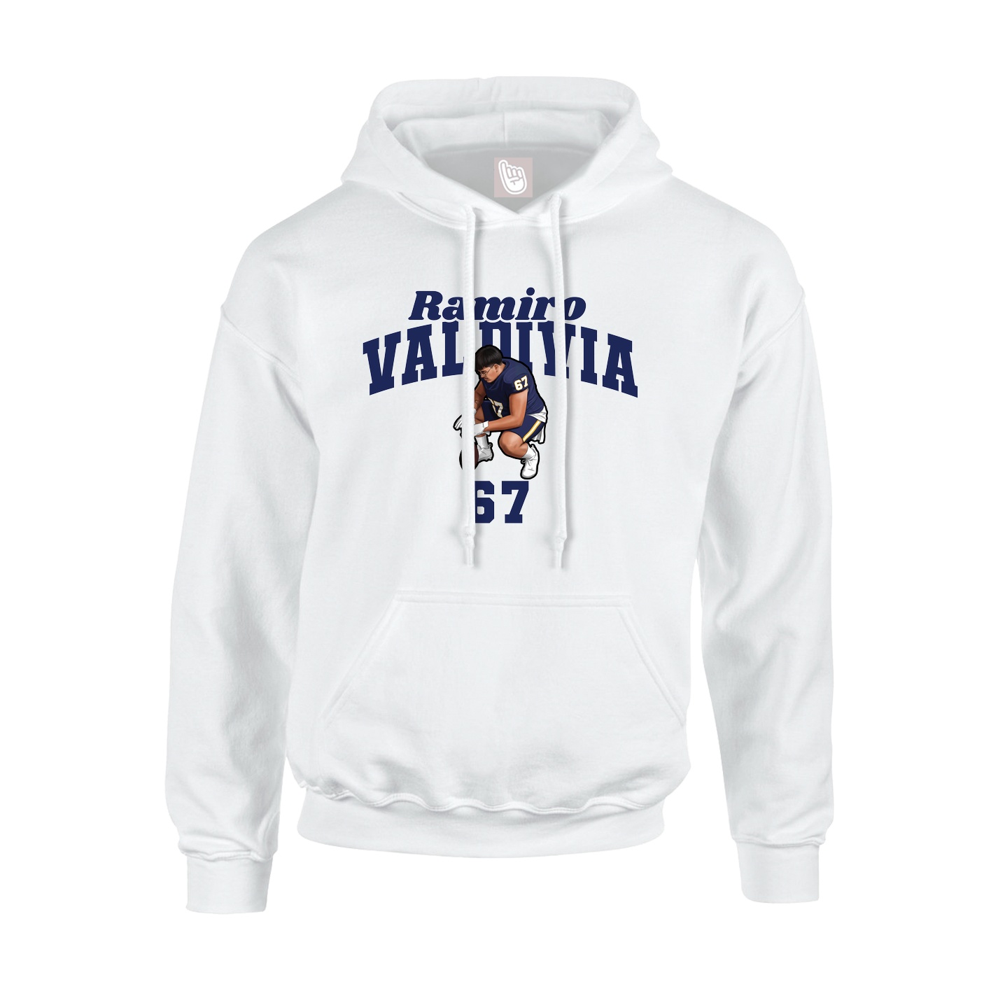 Hoodie — Signature Arch in White