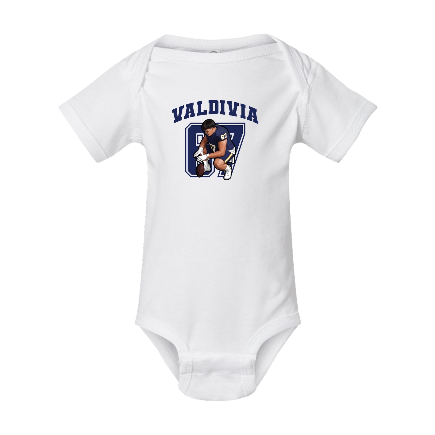 Baby Onesie — Number in White