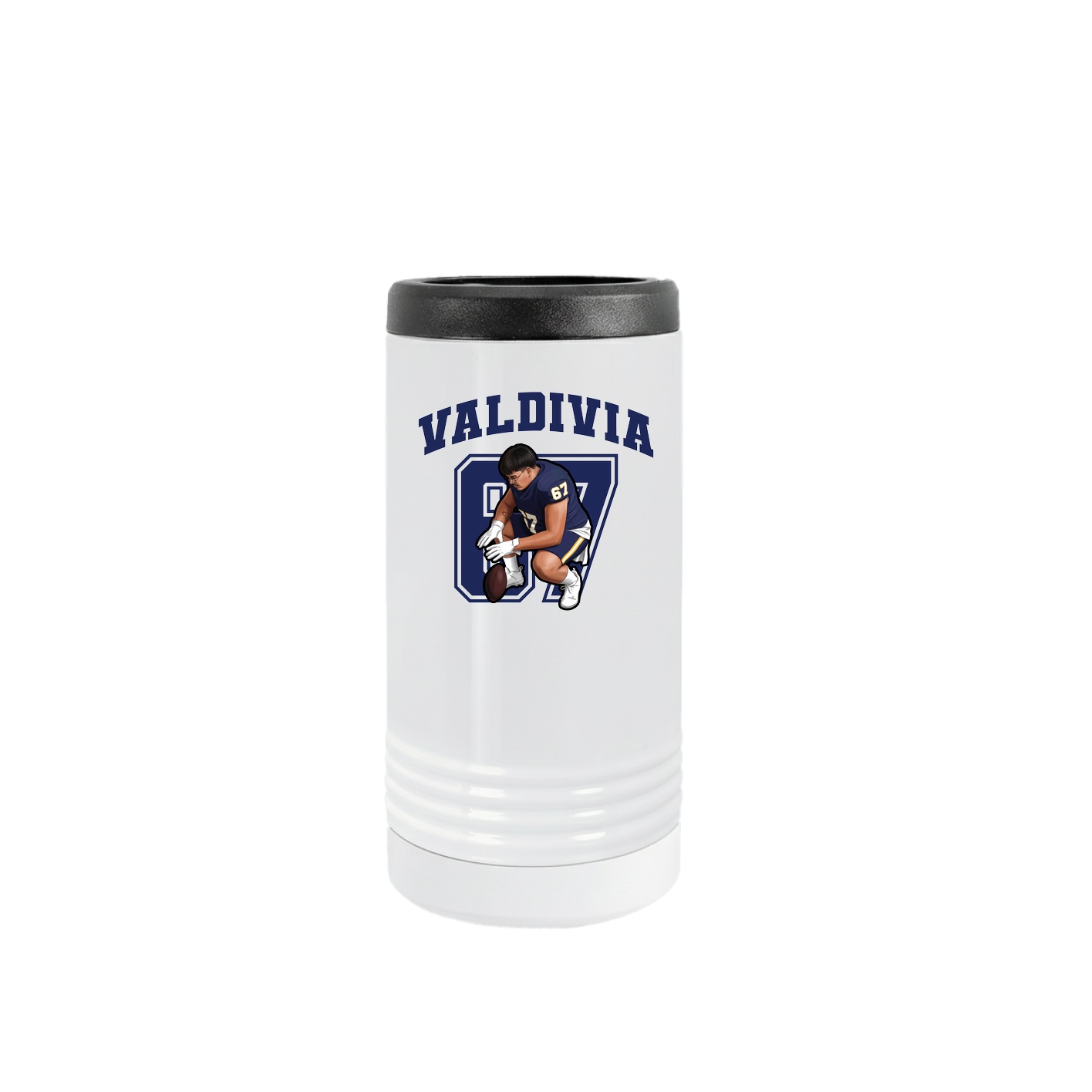 Slim Beverage Holder — Number in White