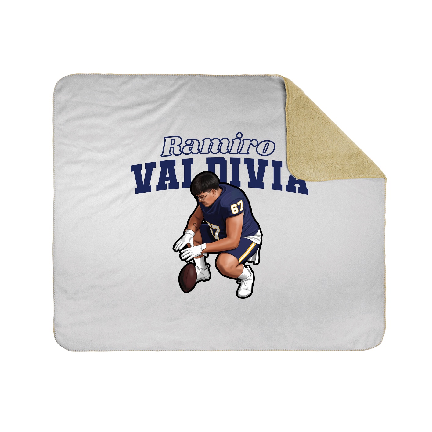 Throw Blanket — Name Arch in White