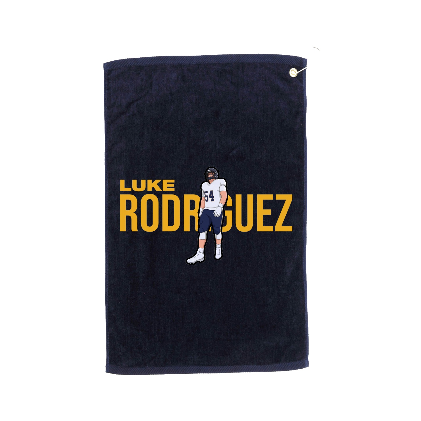 Golf Towel — Player Name in Navy
