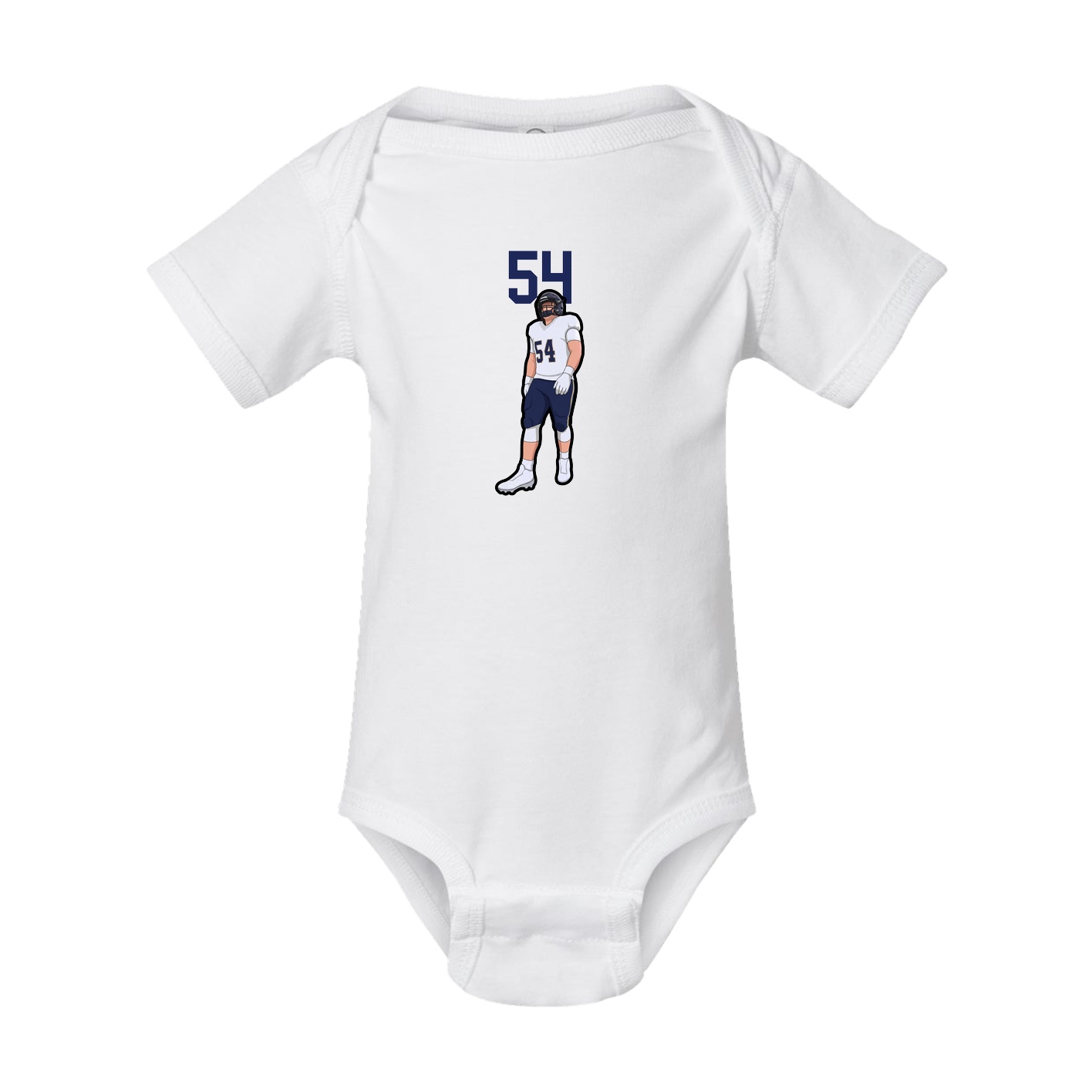 Baby Onesie — Number Top in White
