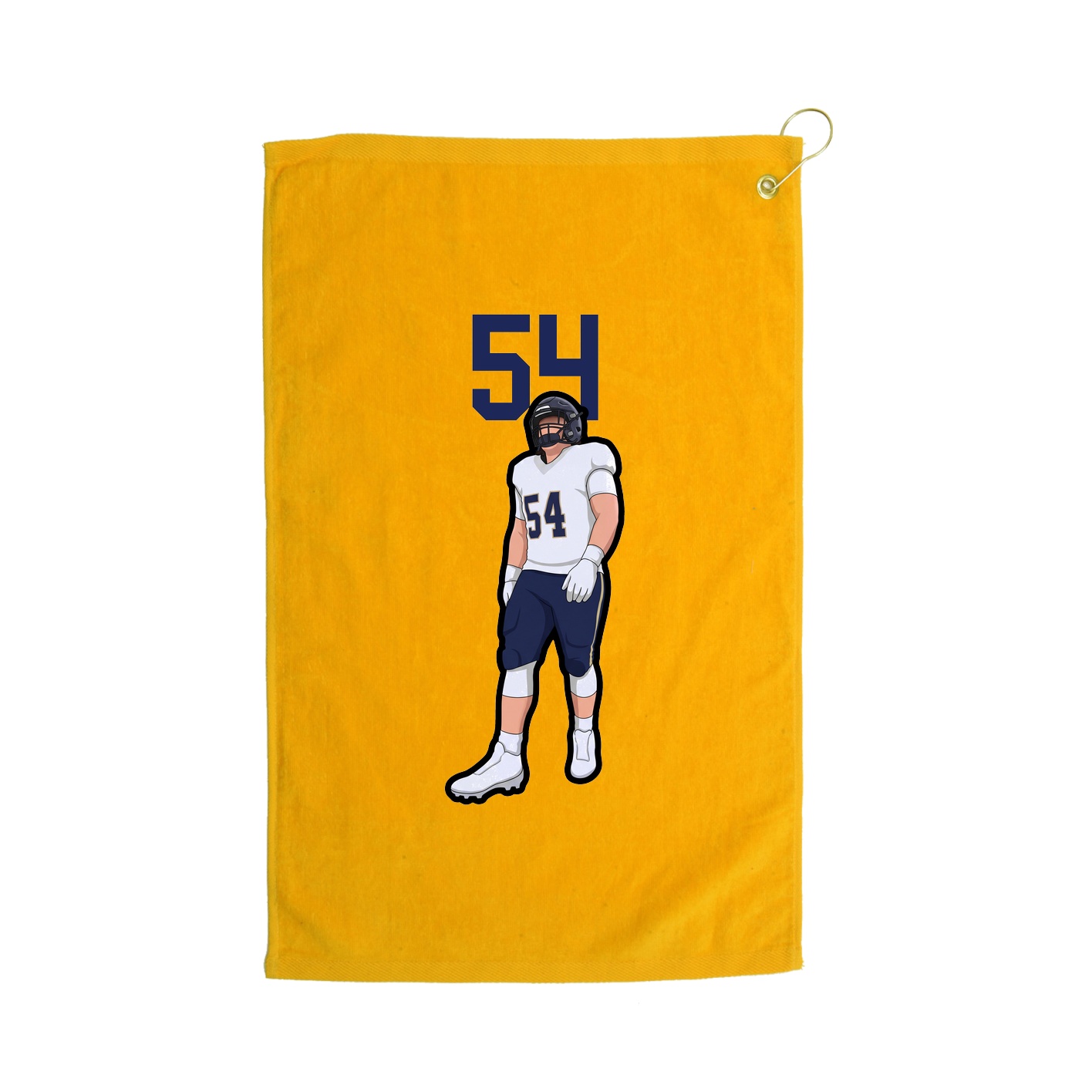 Golf Towel — Number Top in Gold