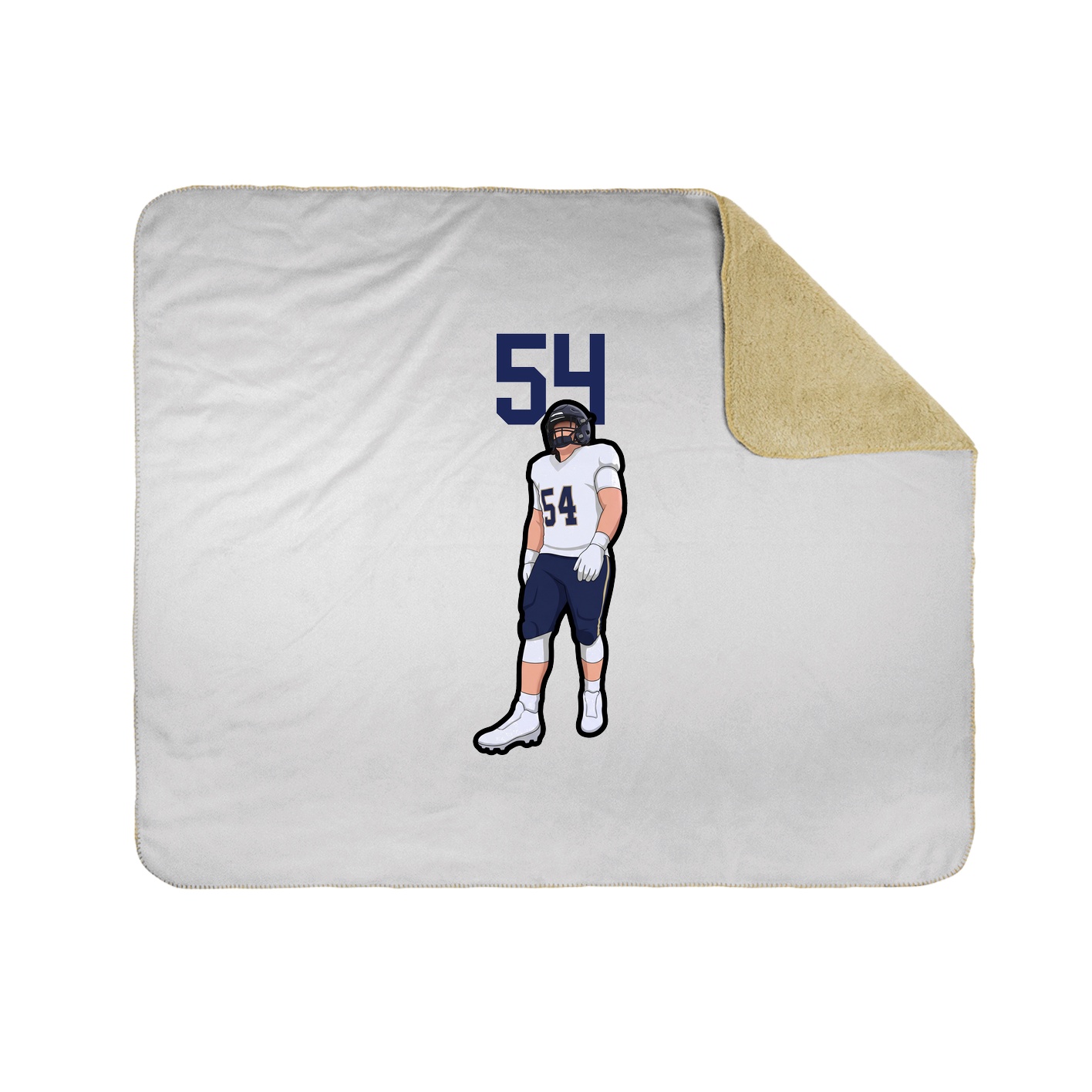 Throw Blanket — Number Top in White