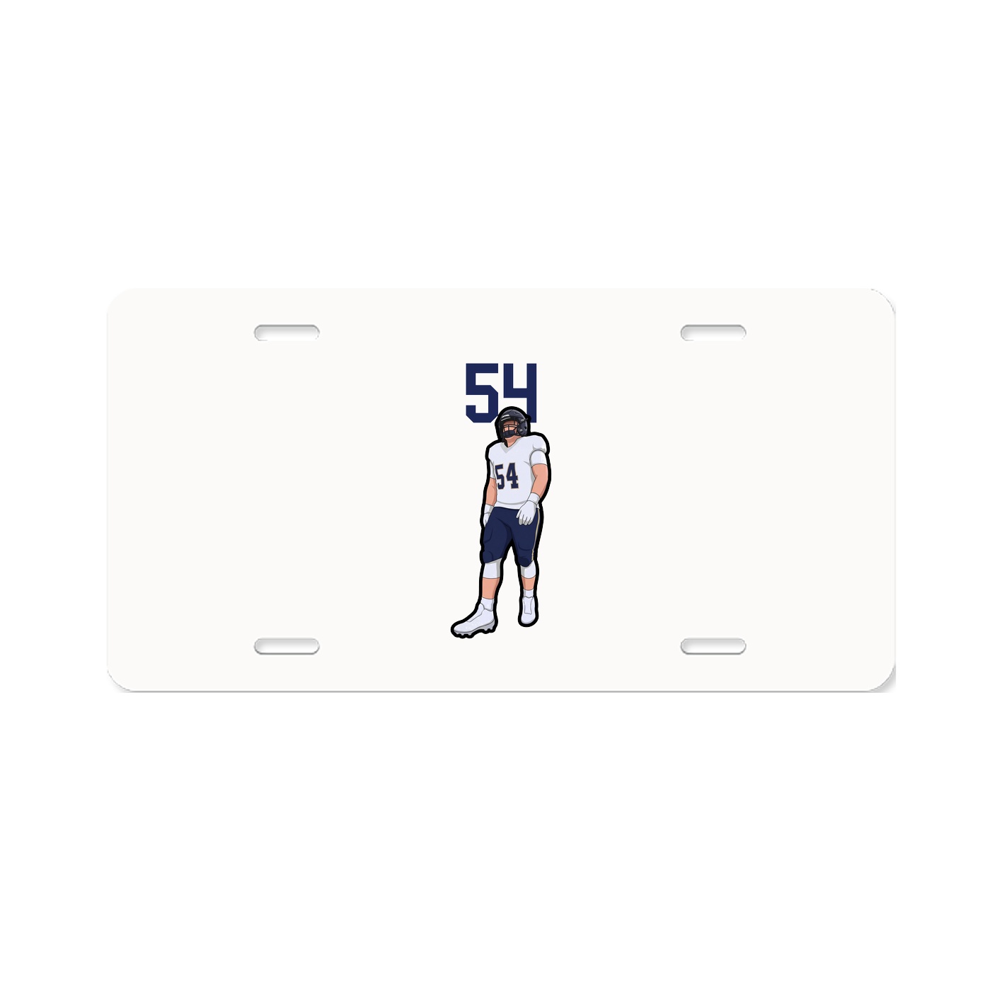 License Plate — Number Top in Classic