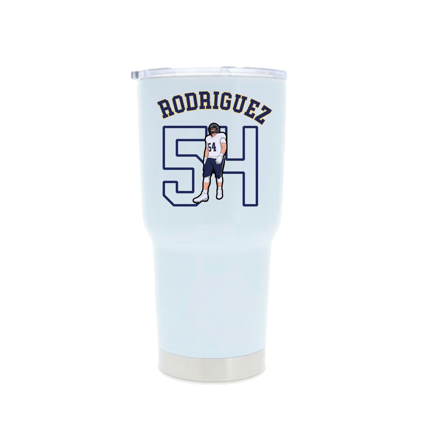 30oz Stainless Steel Tumbler — Shirsey Arch in White