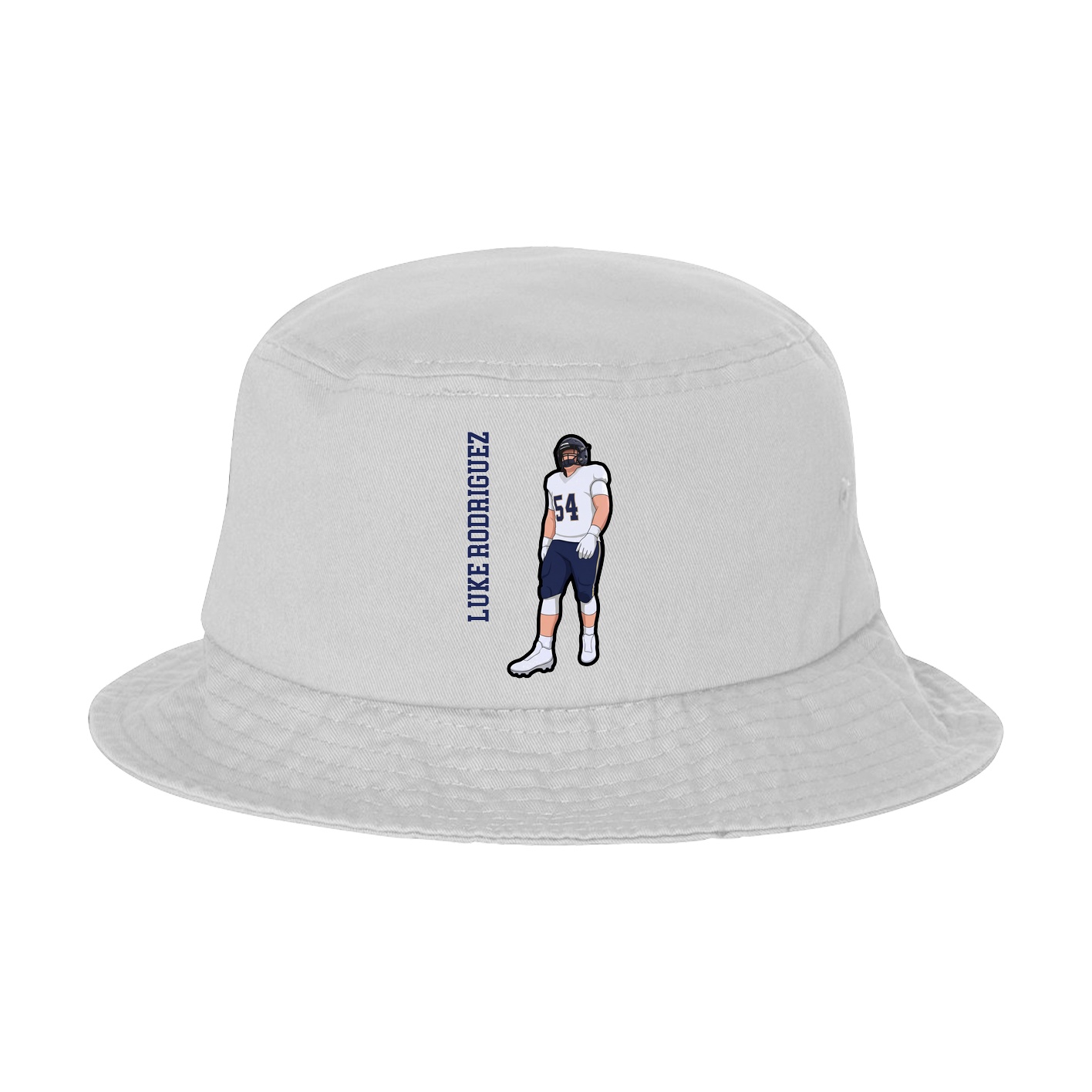 Bucket Cap — Name Vertical in White