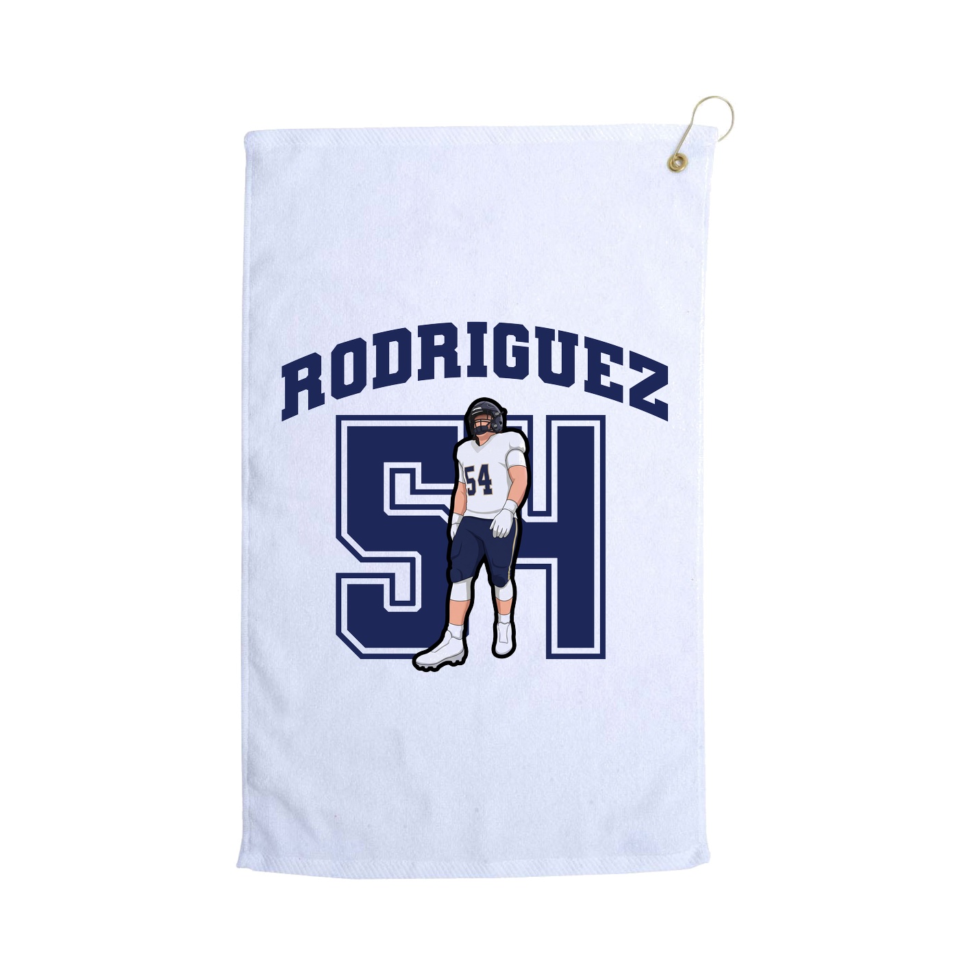 Golf Towel — Number in White