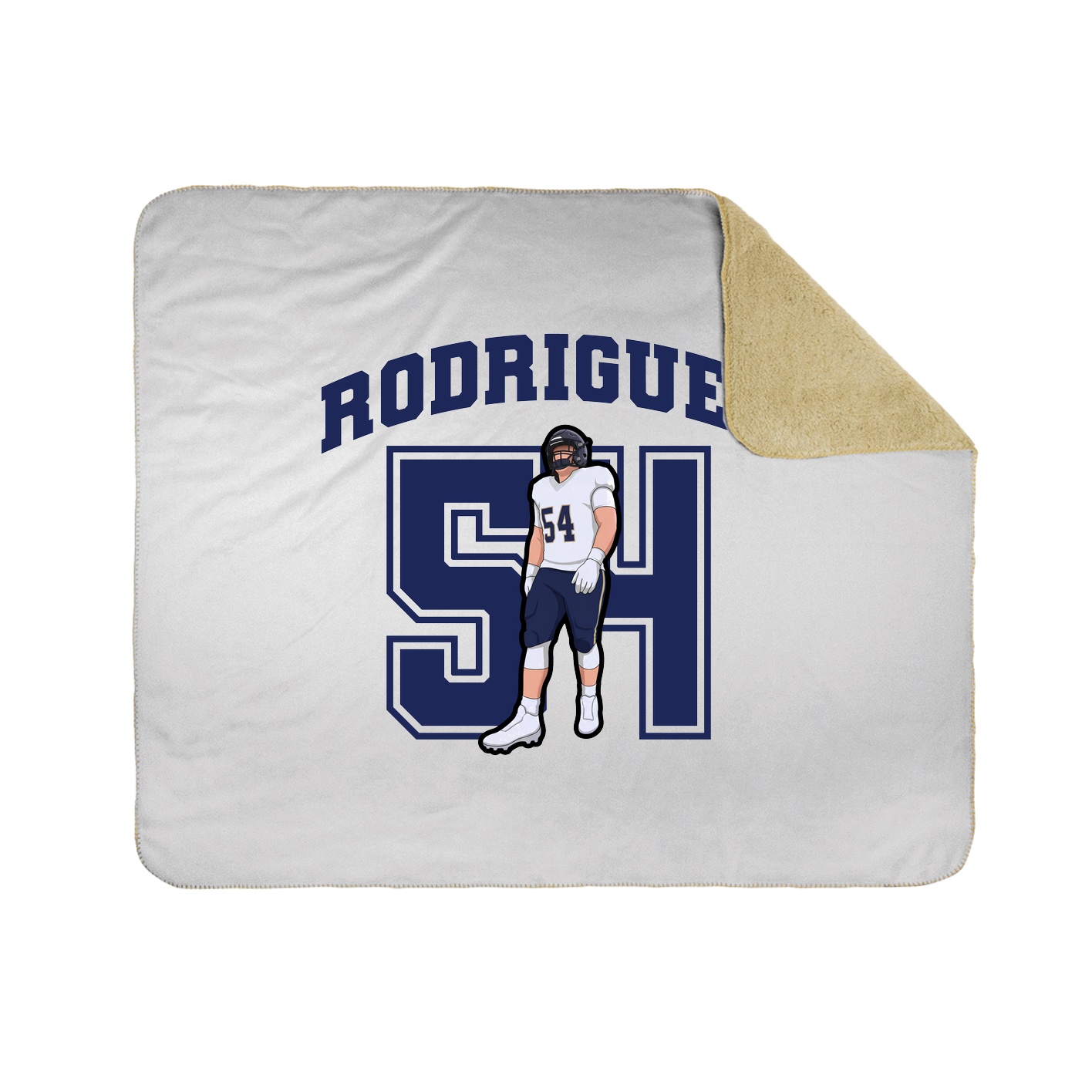 Throw Blanket — Number in White