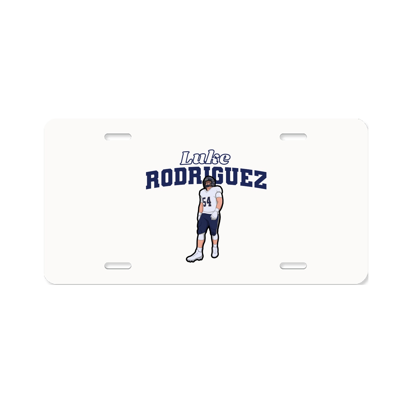 License Plate — Name Arch in Classic