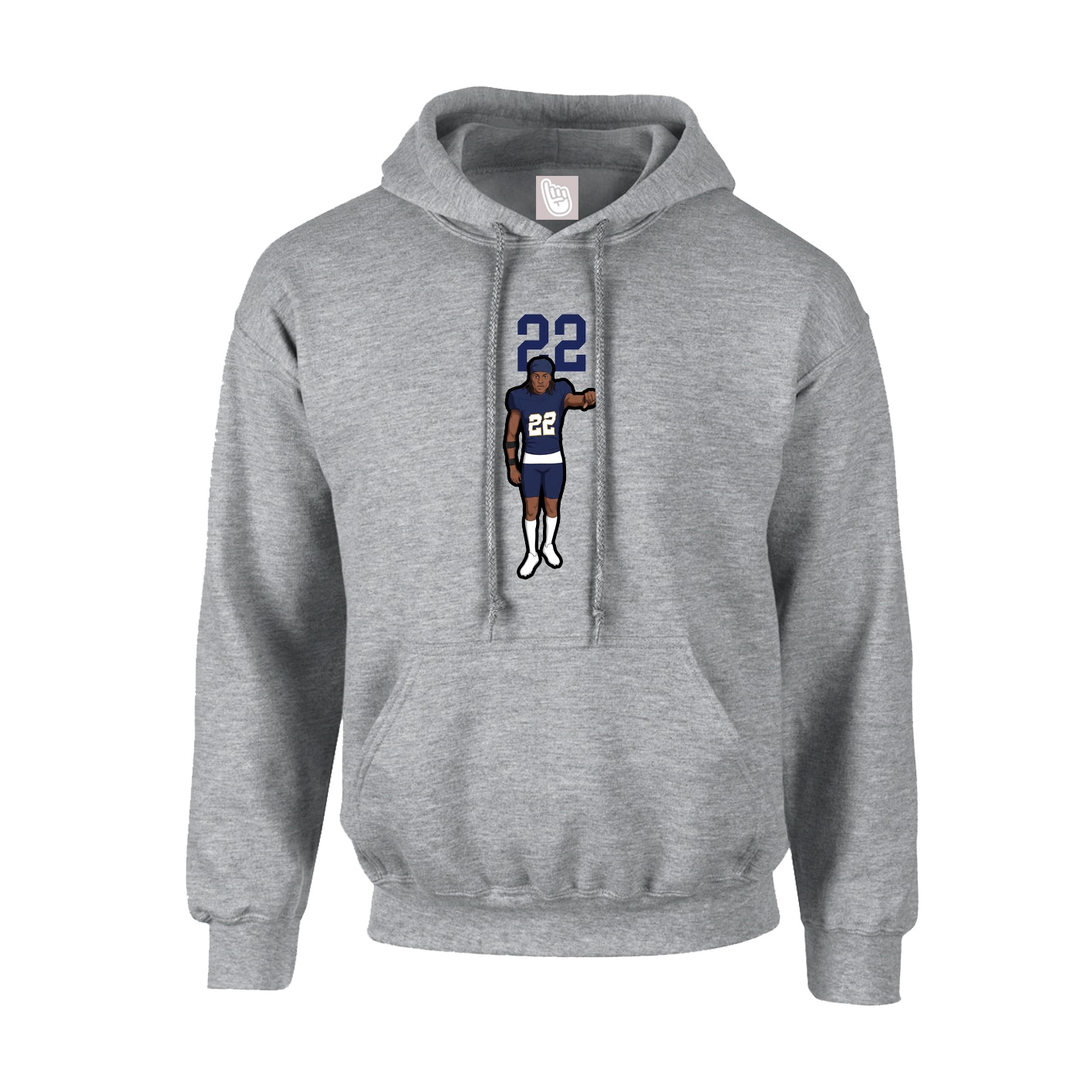 Hoodie — Number Top in Grey