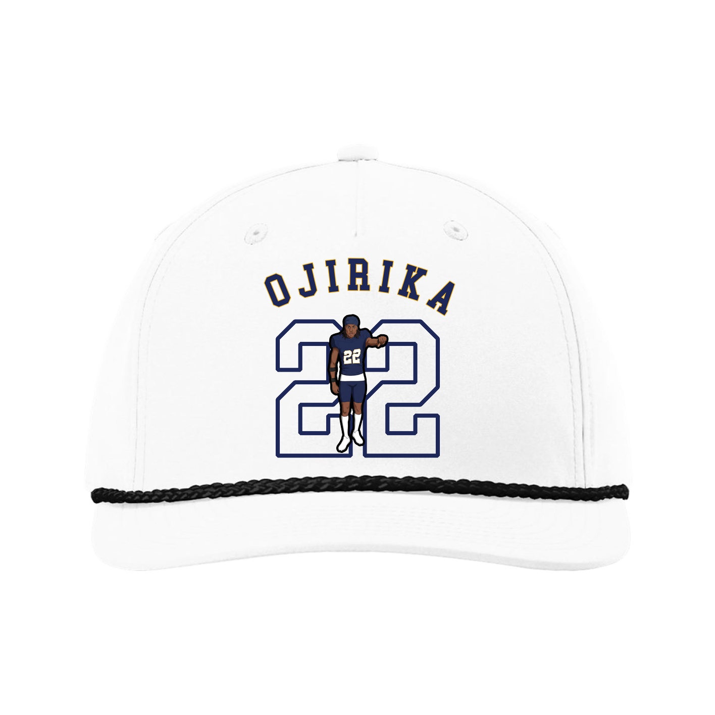 Five-Panel Classic Rope Cap — Shirsey Arch in White