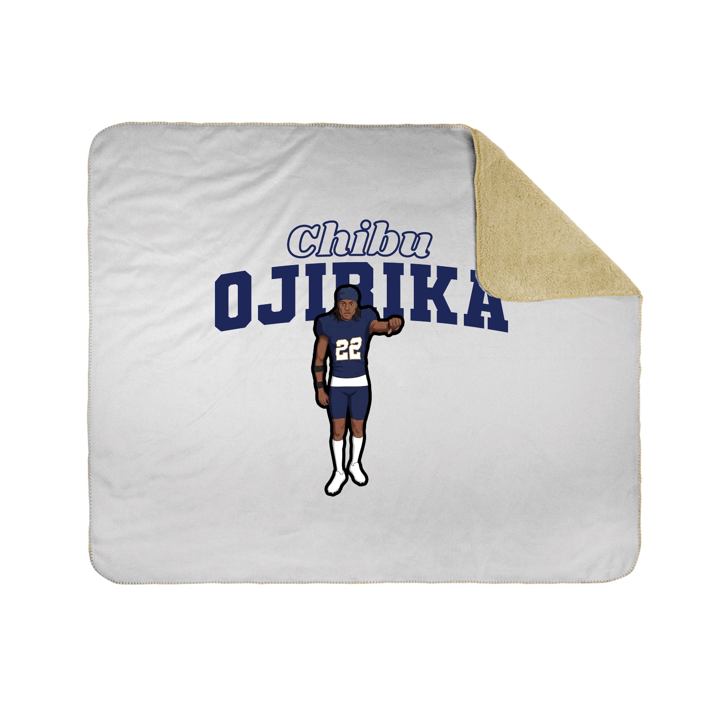 Throw Blanket — Name Arch in White