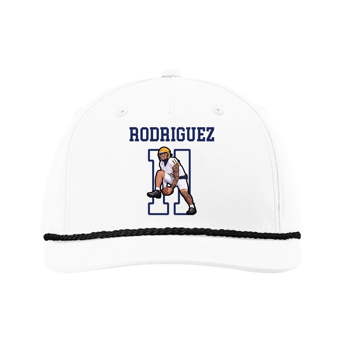 Five-Panel Classic Rope Cap — Shirsey in White