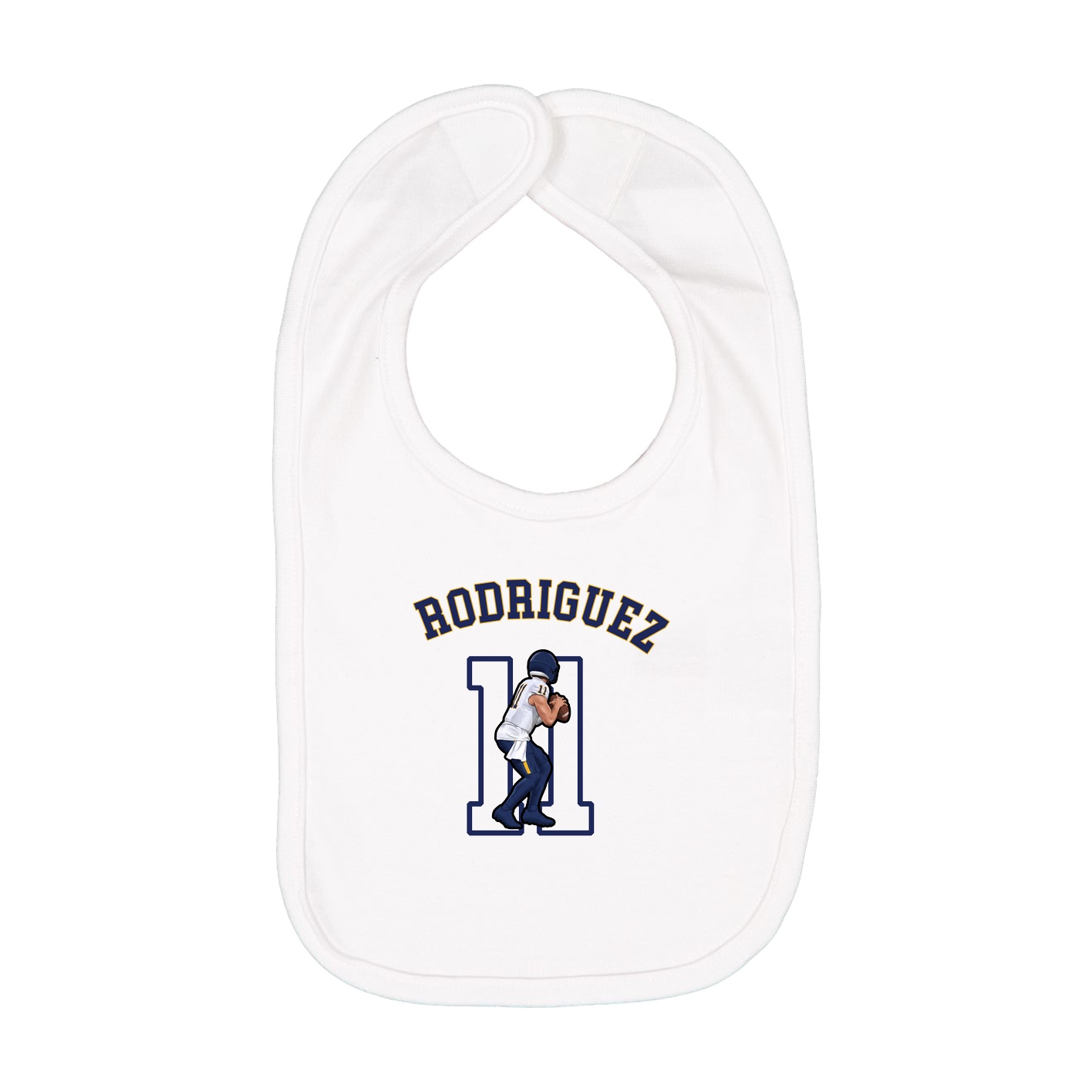 Infant Bib — Shirsey Arch in White