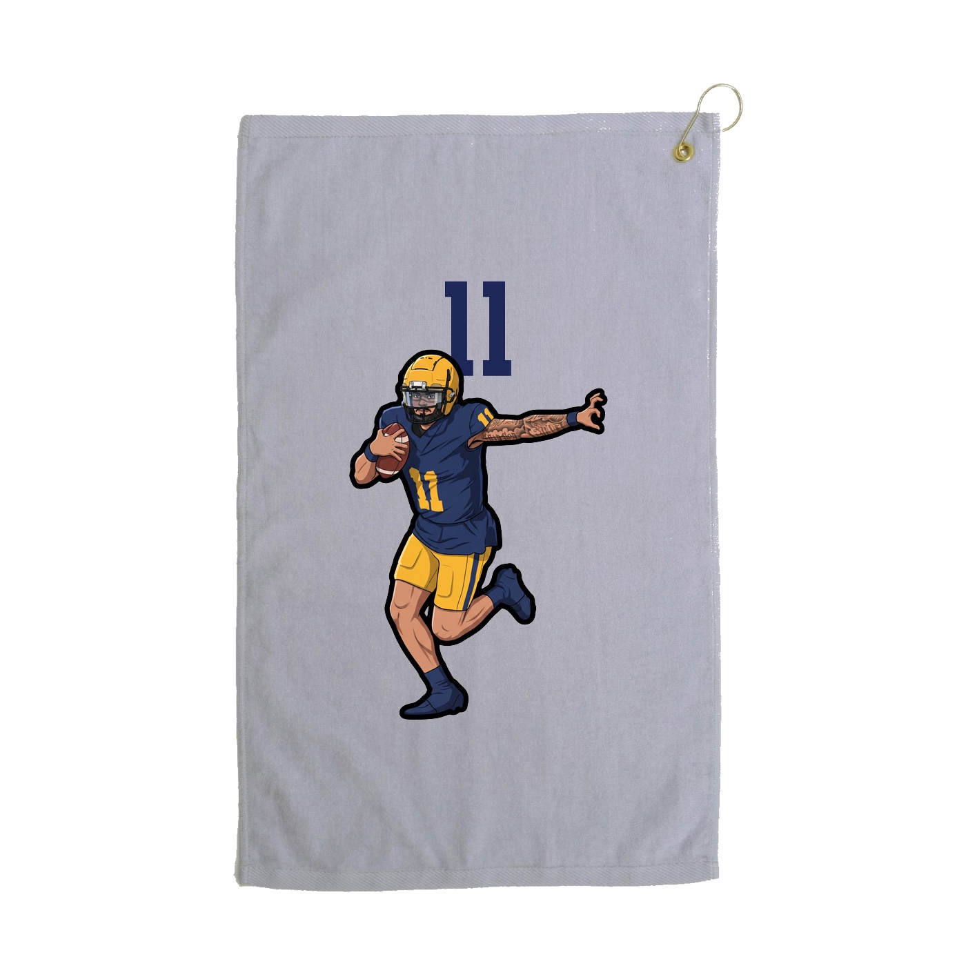 Golf Towel — Number Top in Grey