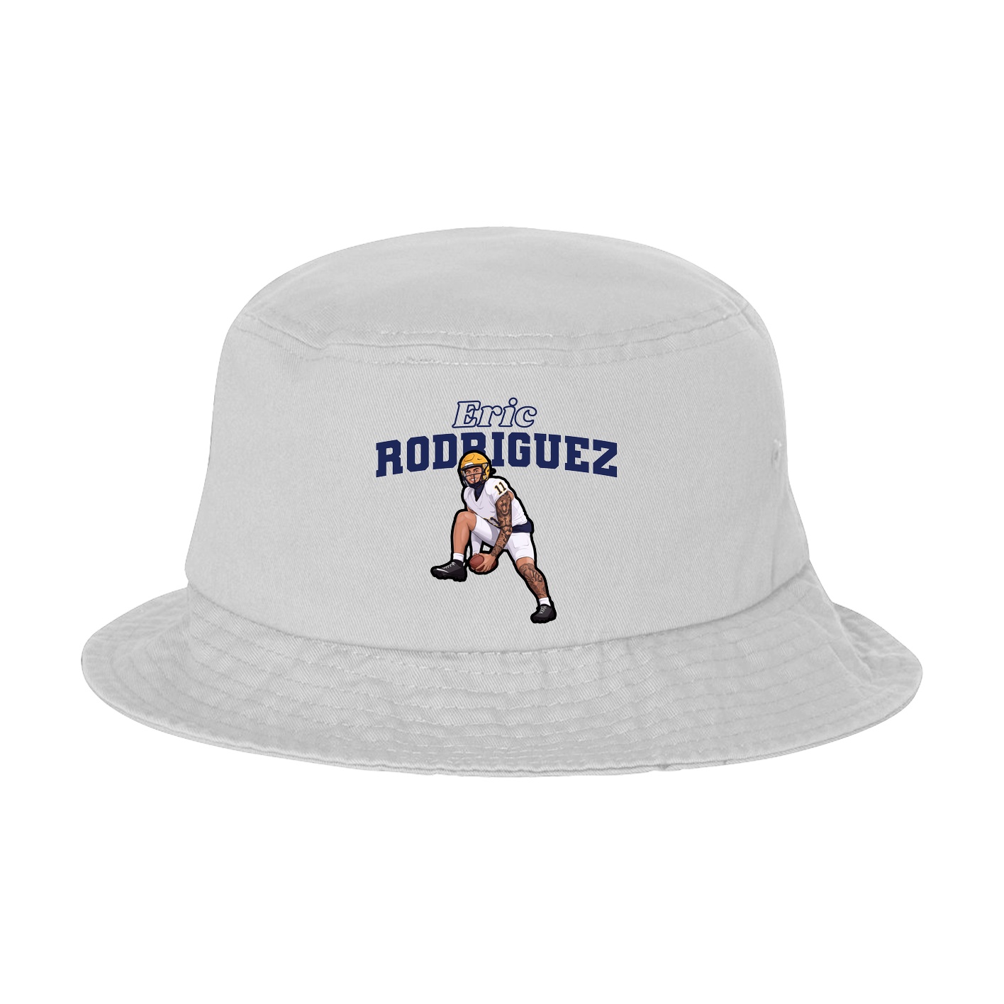 Bucket Cap — Name Arch in White