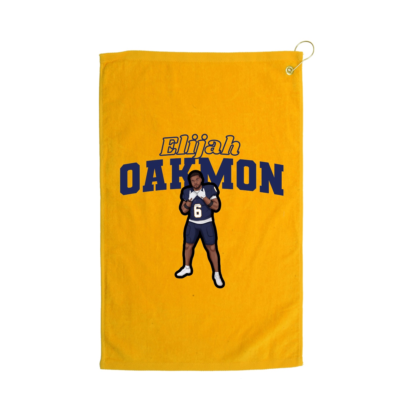 Golf Towel — Name Arch in Gold