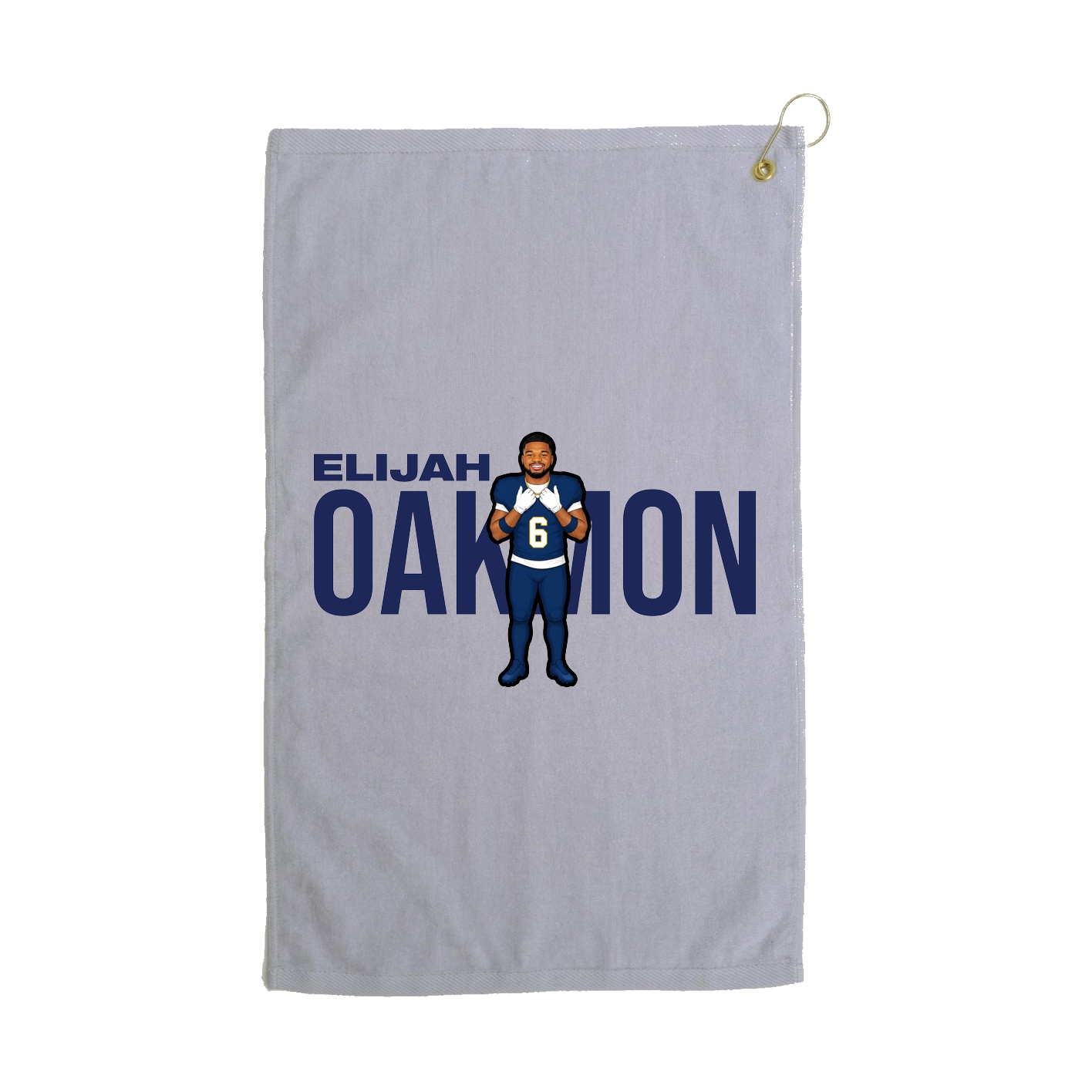 Golf Towel — Player Name in Grey