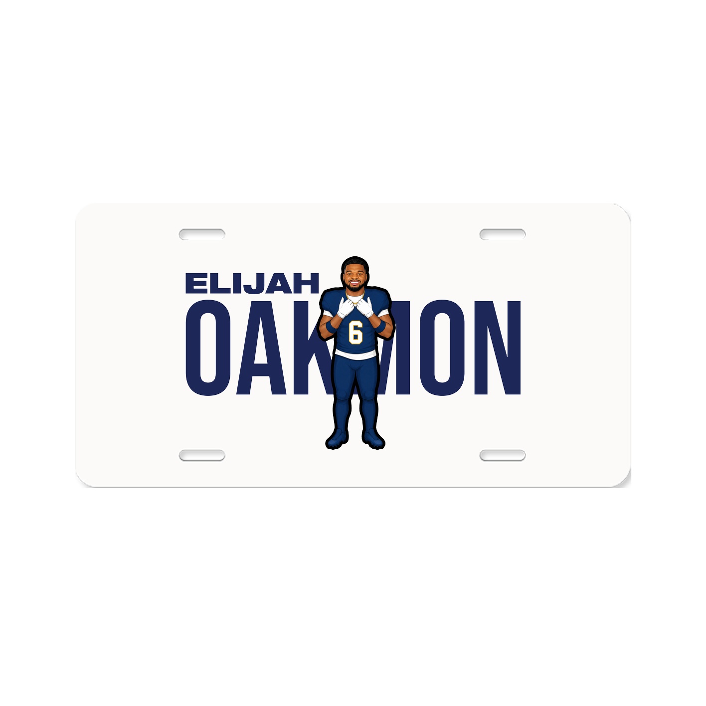 License Plate — Player Name in Classic