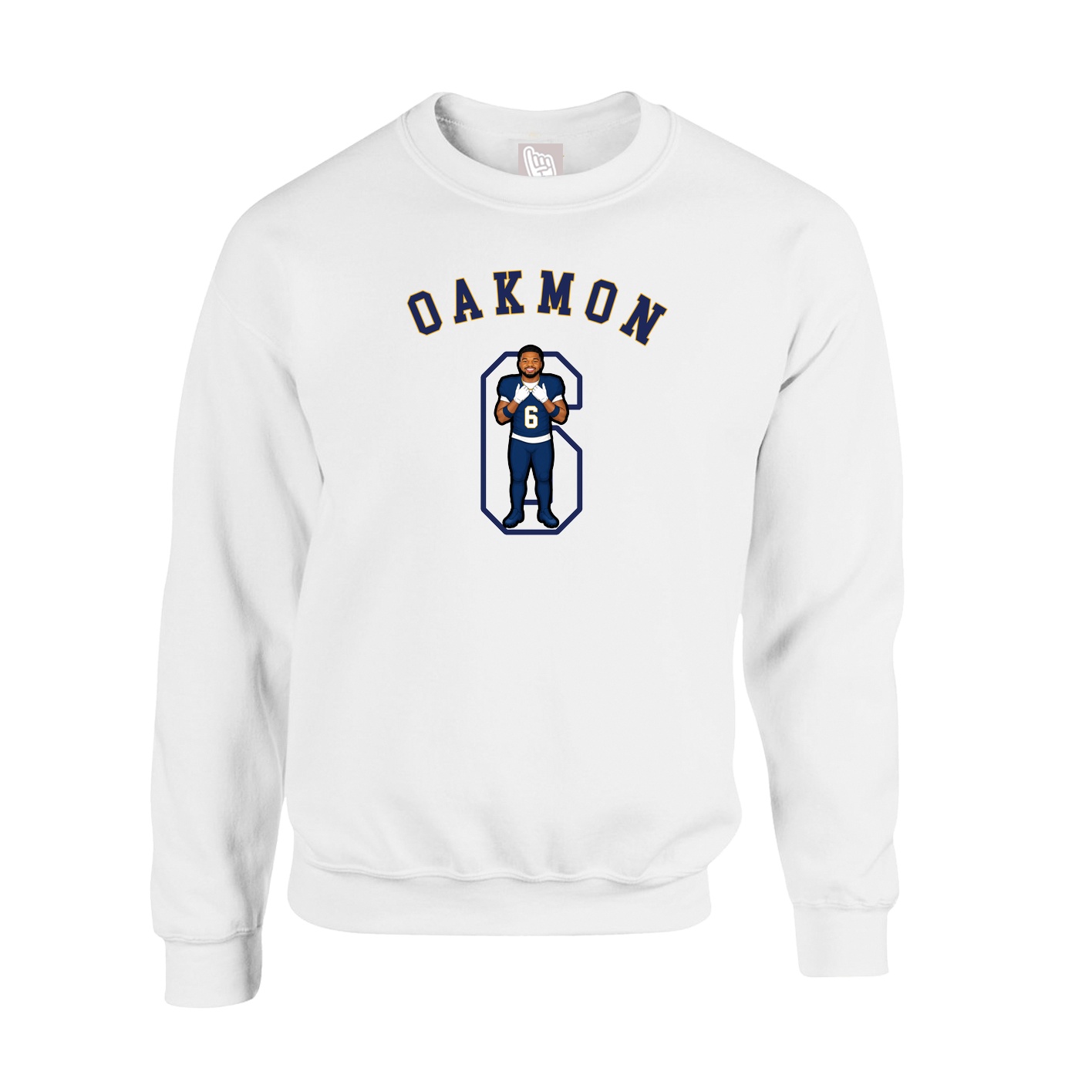 Fleece Crew — Shirsey Arch in White