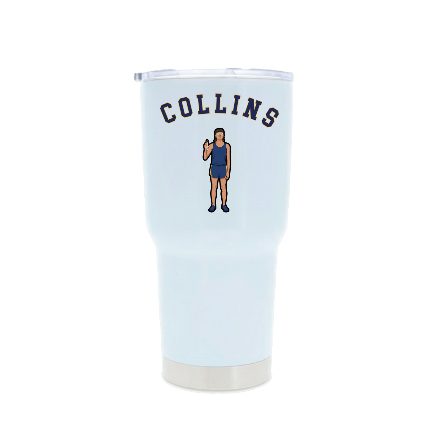 30oz Stainless Steel Tumbler — Shirsey Arch in White