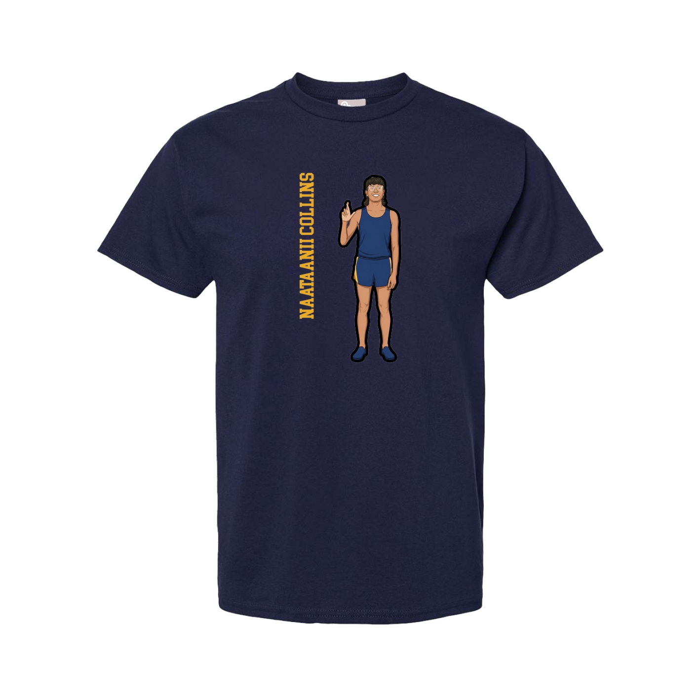 Tee — Name Vertical in Navy