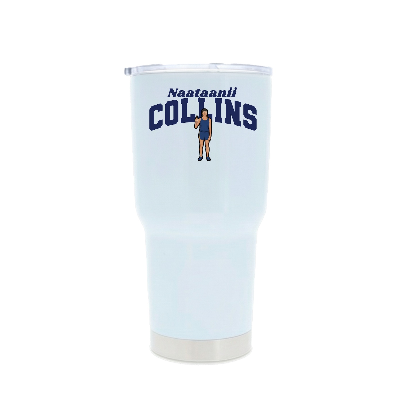 30oz Stainless Steel Tumbler — Signature Arch in White