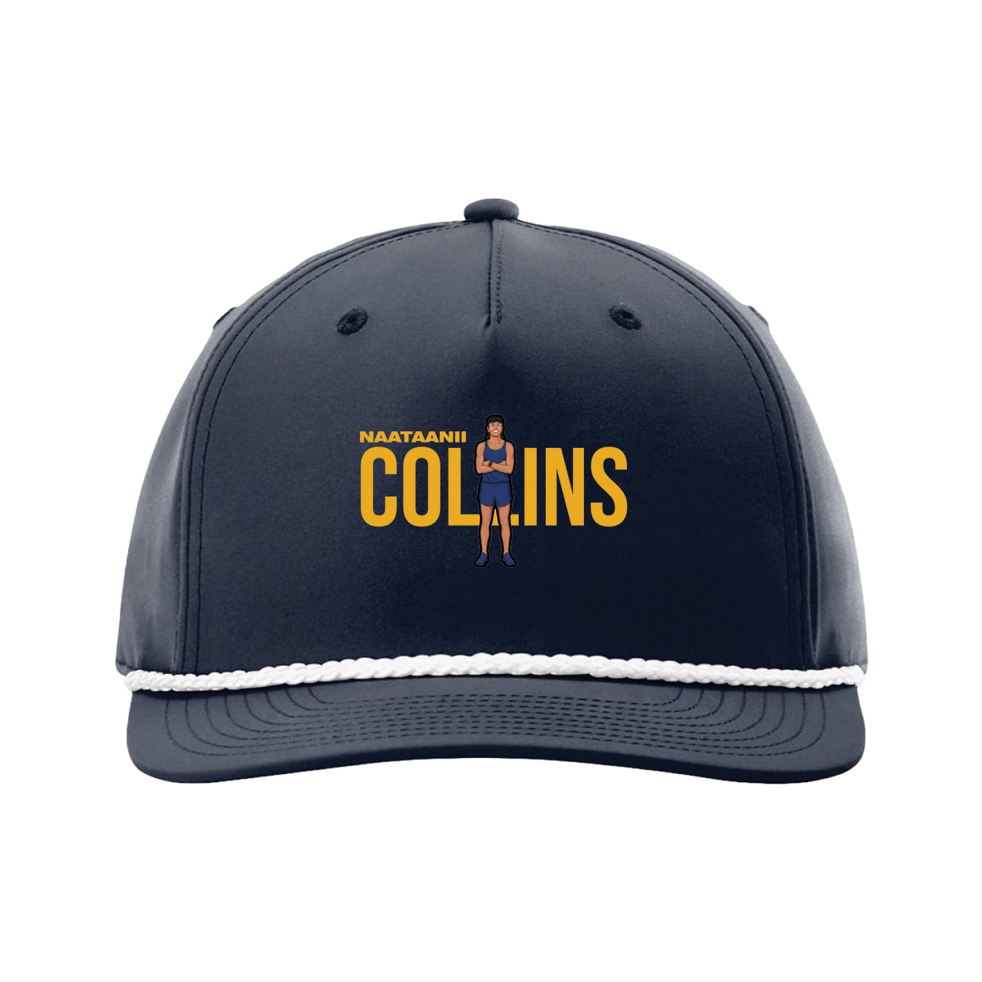 Five-Panel Classic Rope Cap — Player Name in Navy