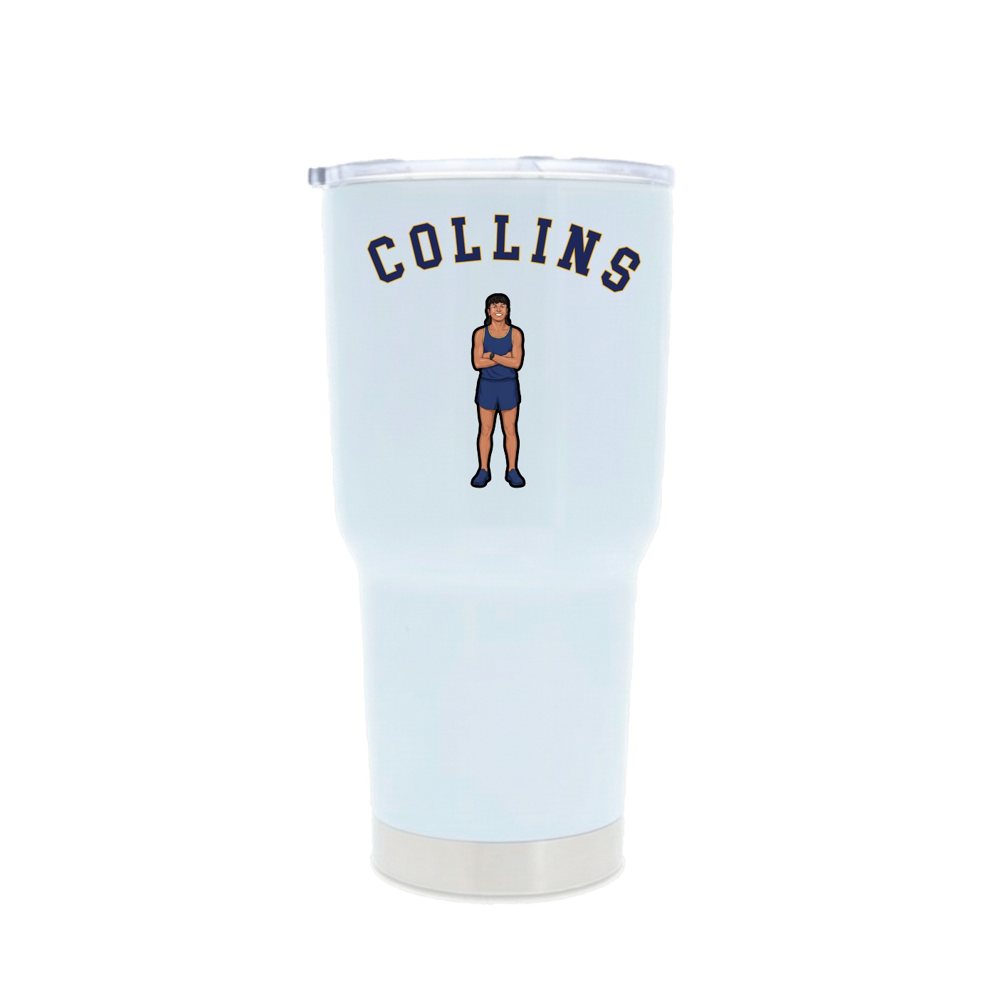 30oz Stainless Steel Tumbler — Shirsey Arch in White