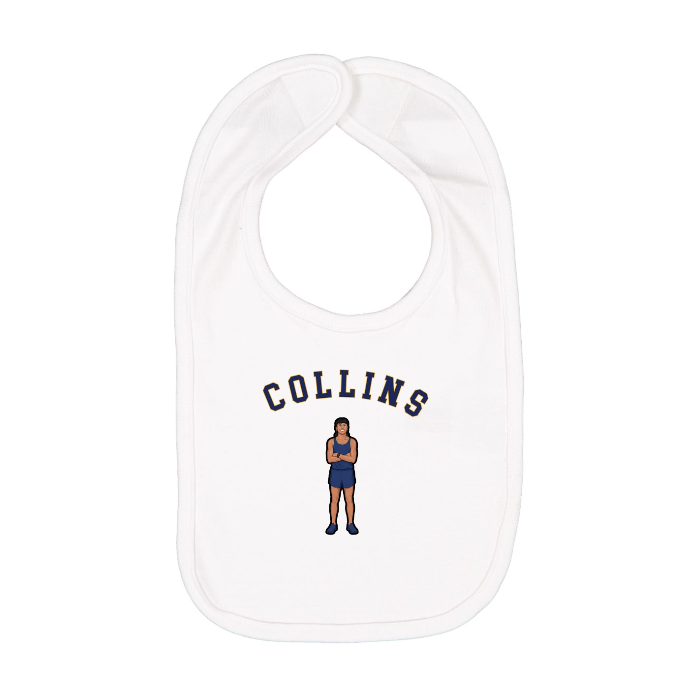 Infant Bib — Shirsey Arch in White