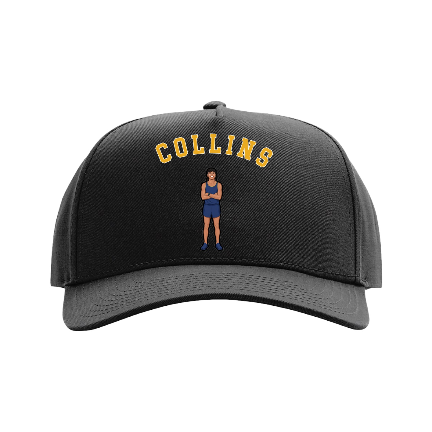 Full Fabric Five-Panel Champ Cap — Shirsey Arch in Black
