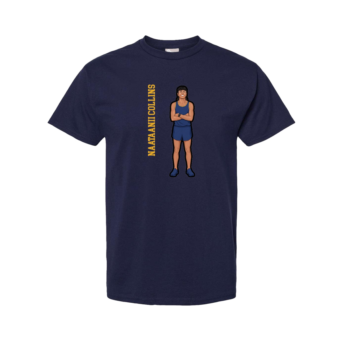 Youth Tee — Name Vertical in Navy