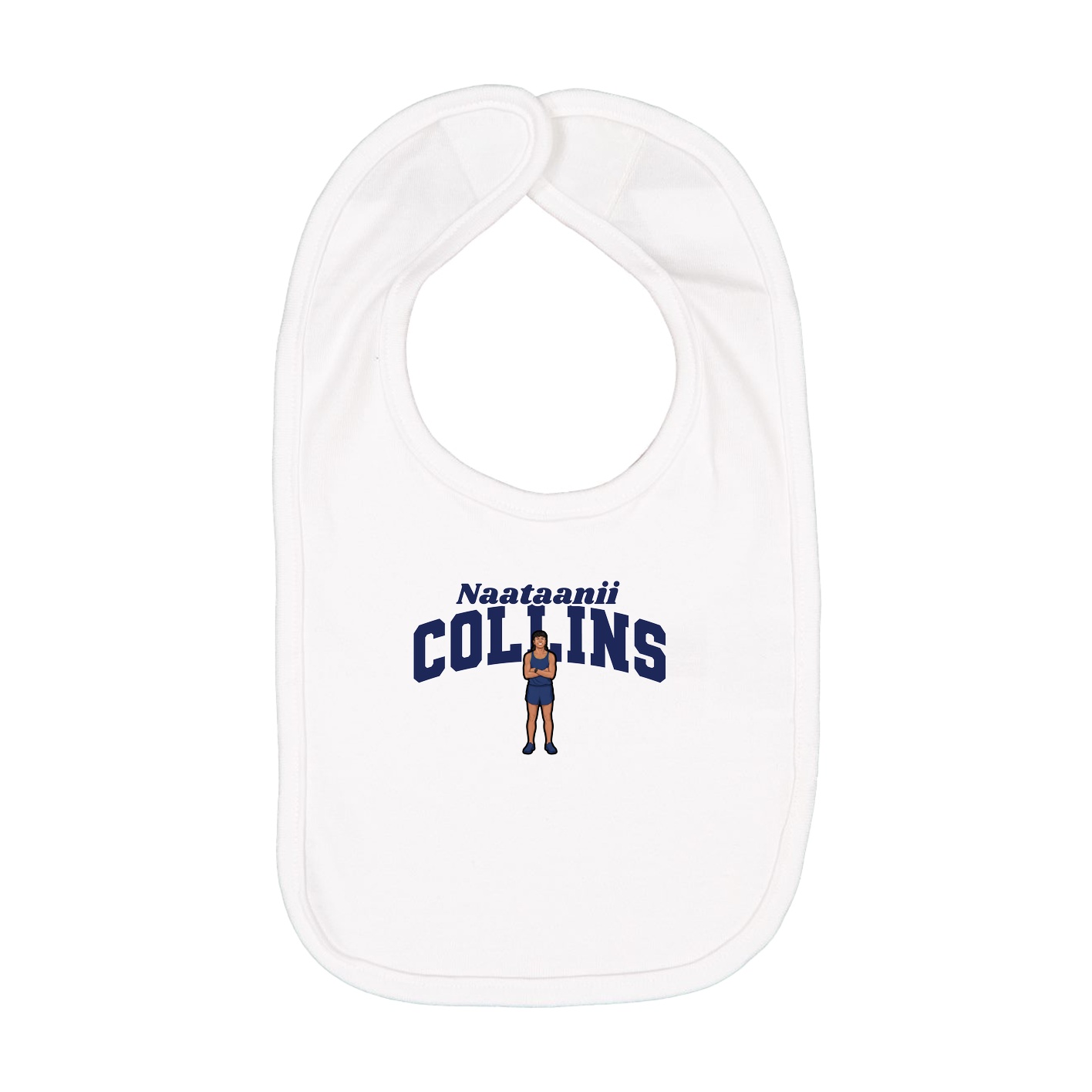 Infant Bib — Signature Arch in White