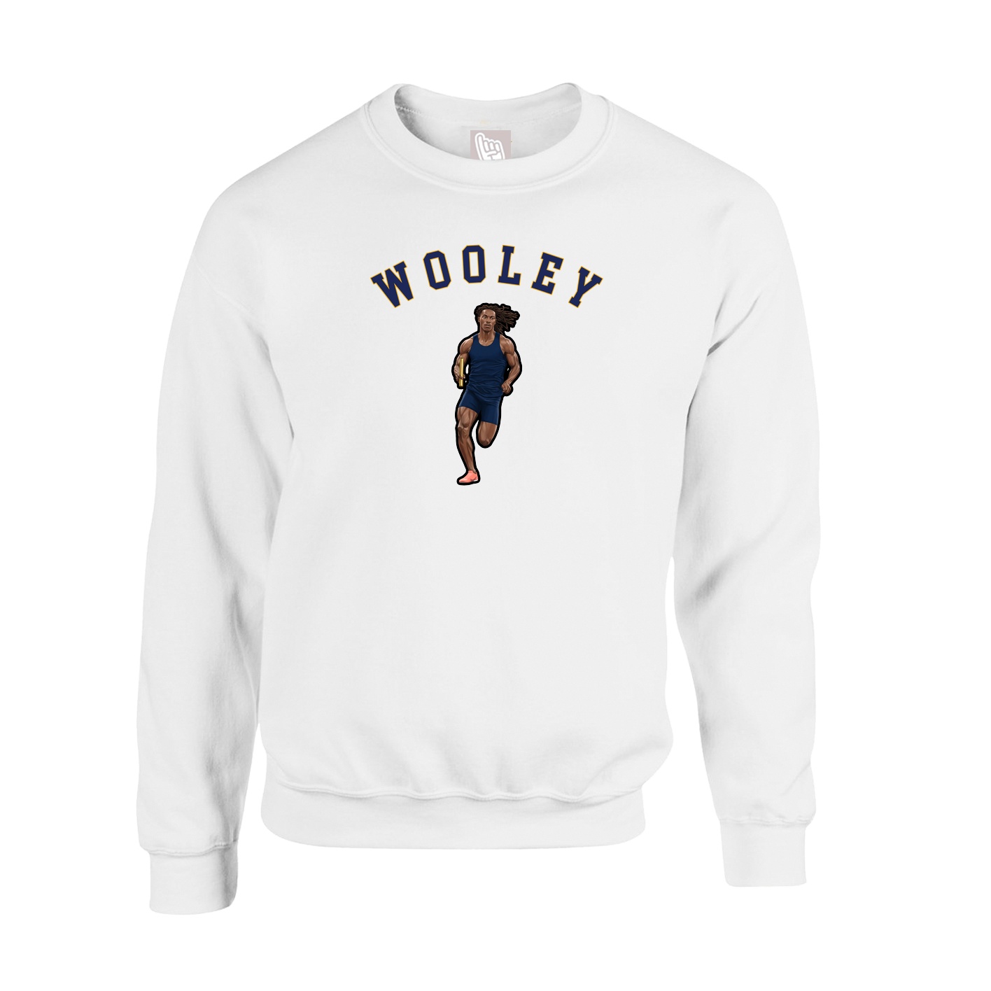 Fleece Crew — Shirsey Arch in White