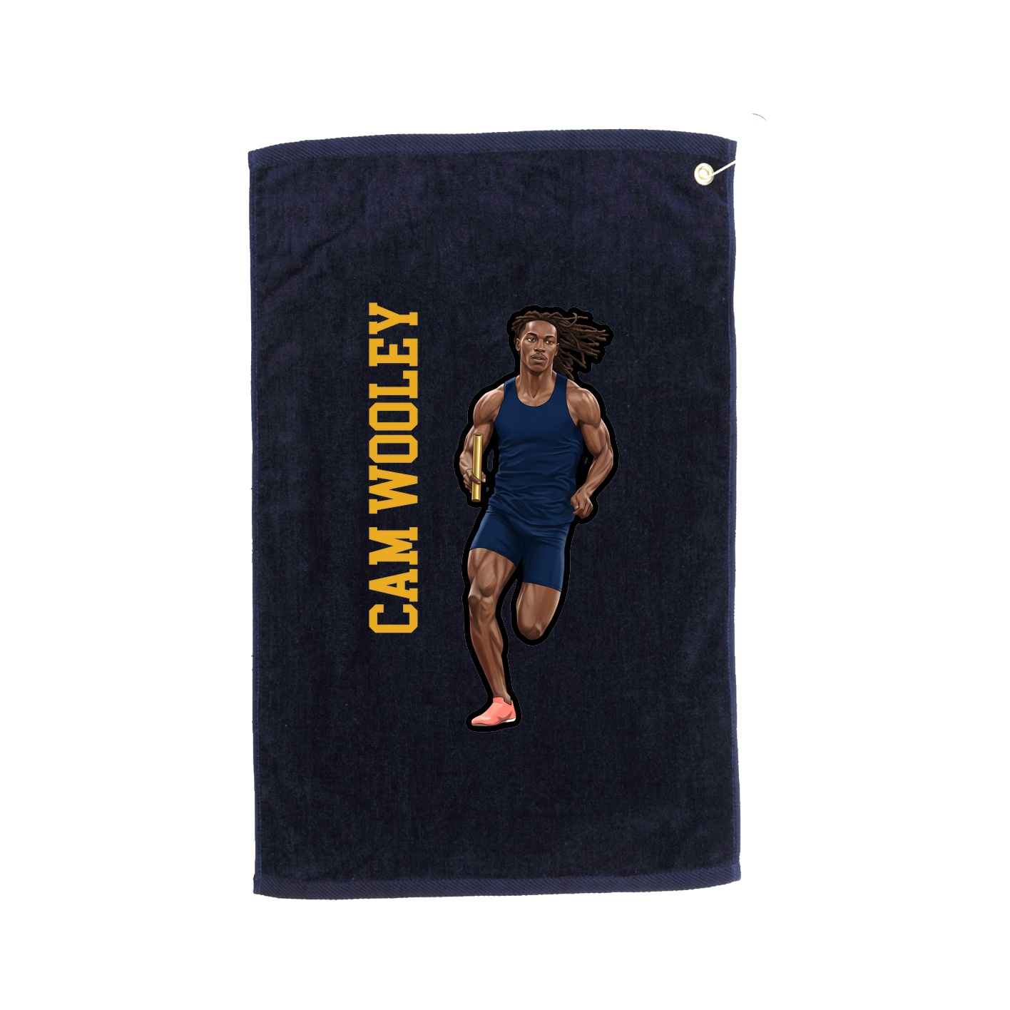 Golf Towel — Name Vertical in Navy
