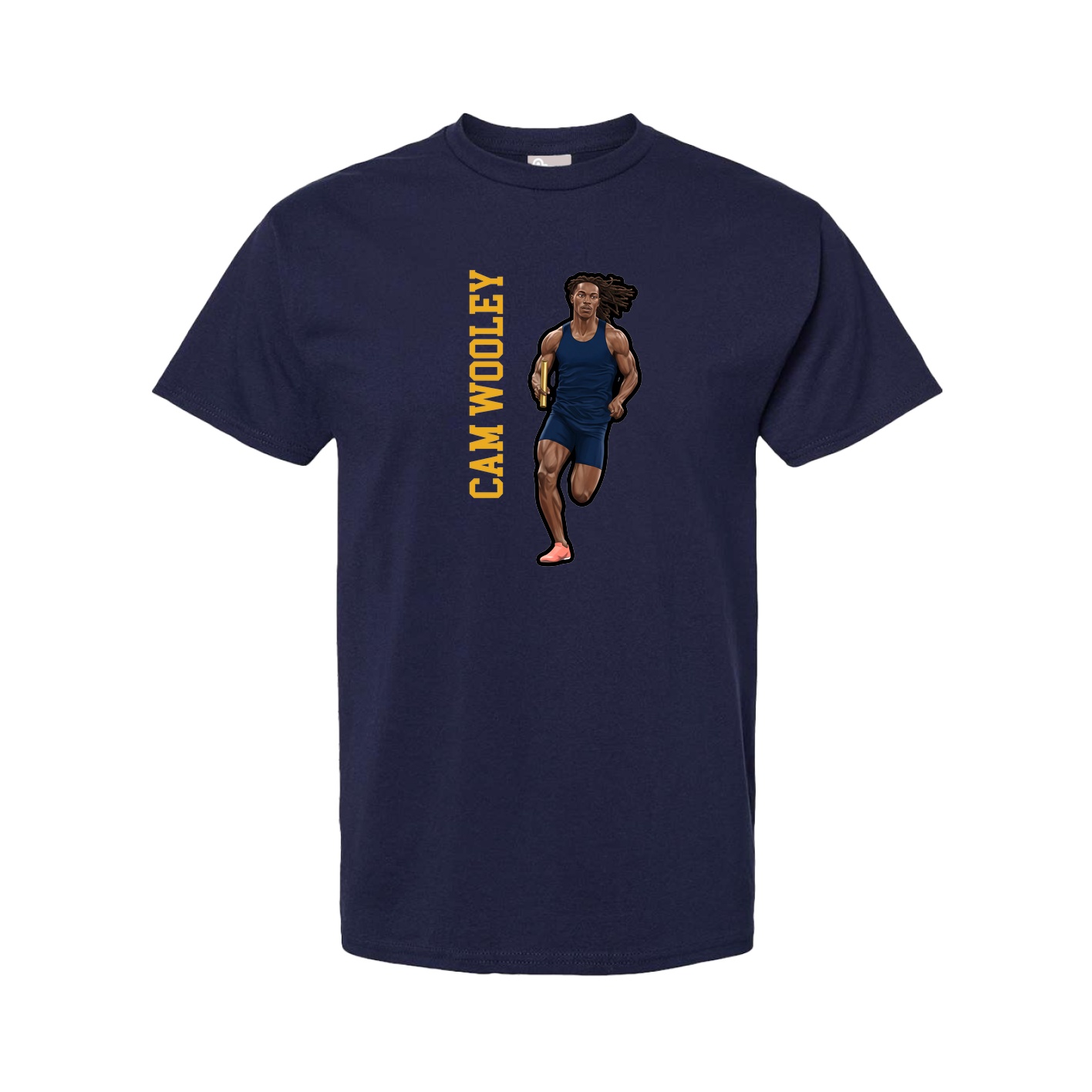 Tee — Name Vertical in Navy