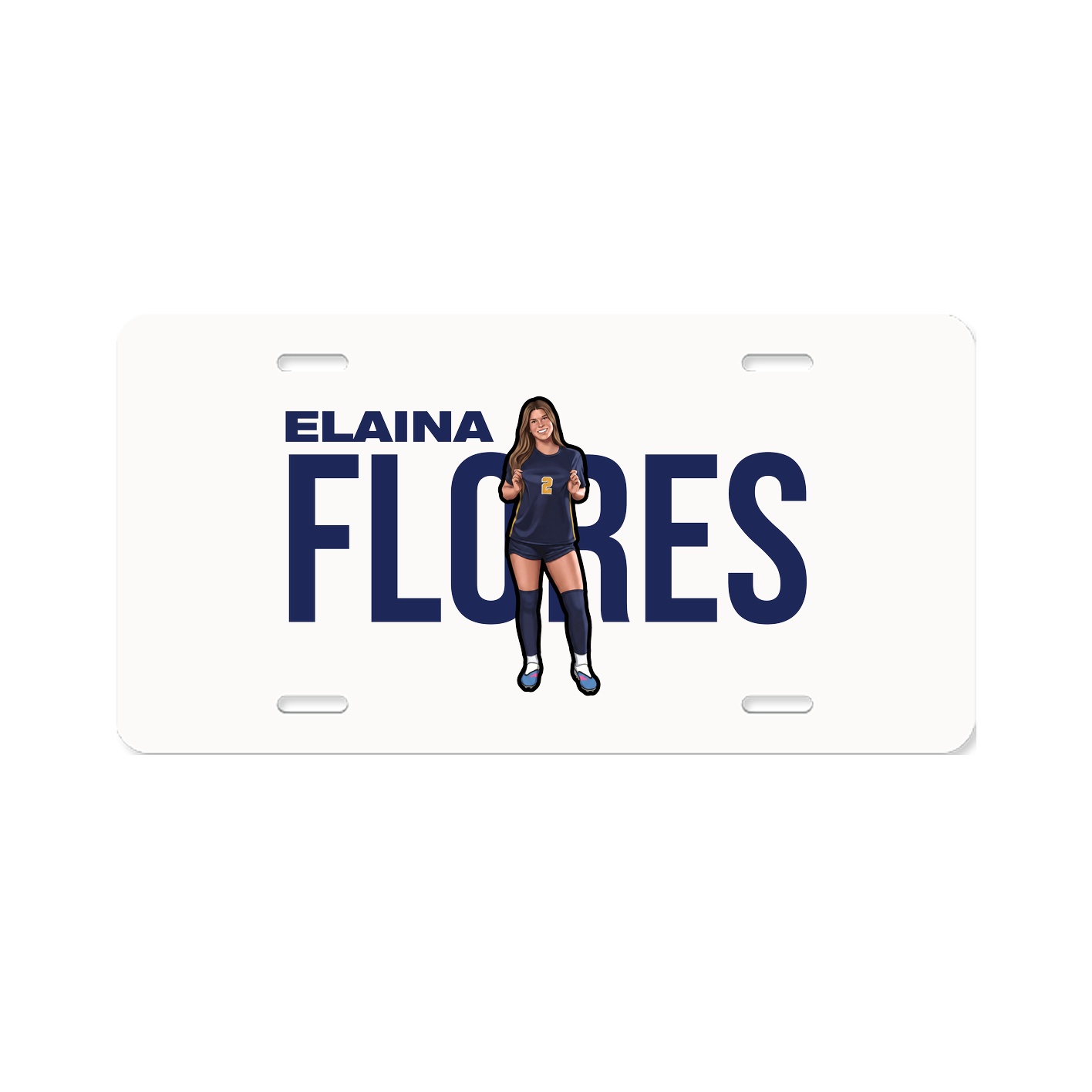 License Plate — Player Name in Classic