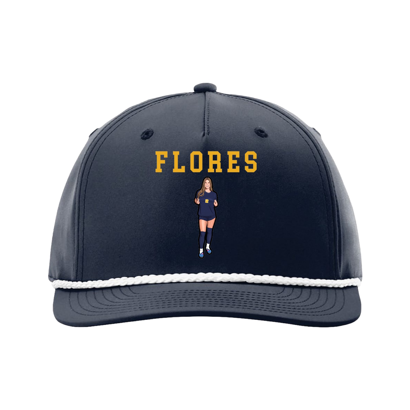 Five-Panel Classic Rope Cap — Shirsey in Navy