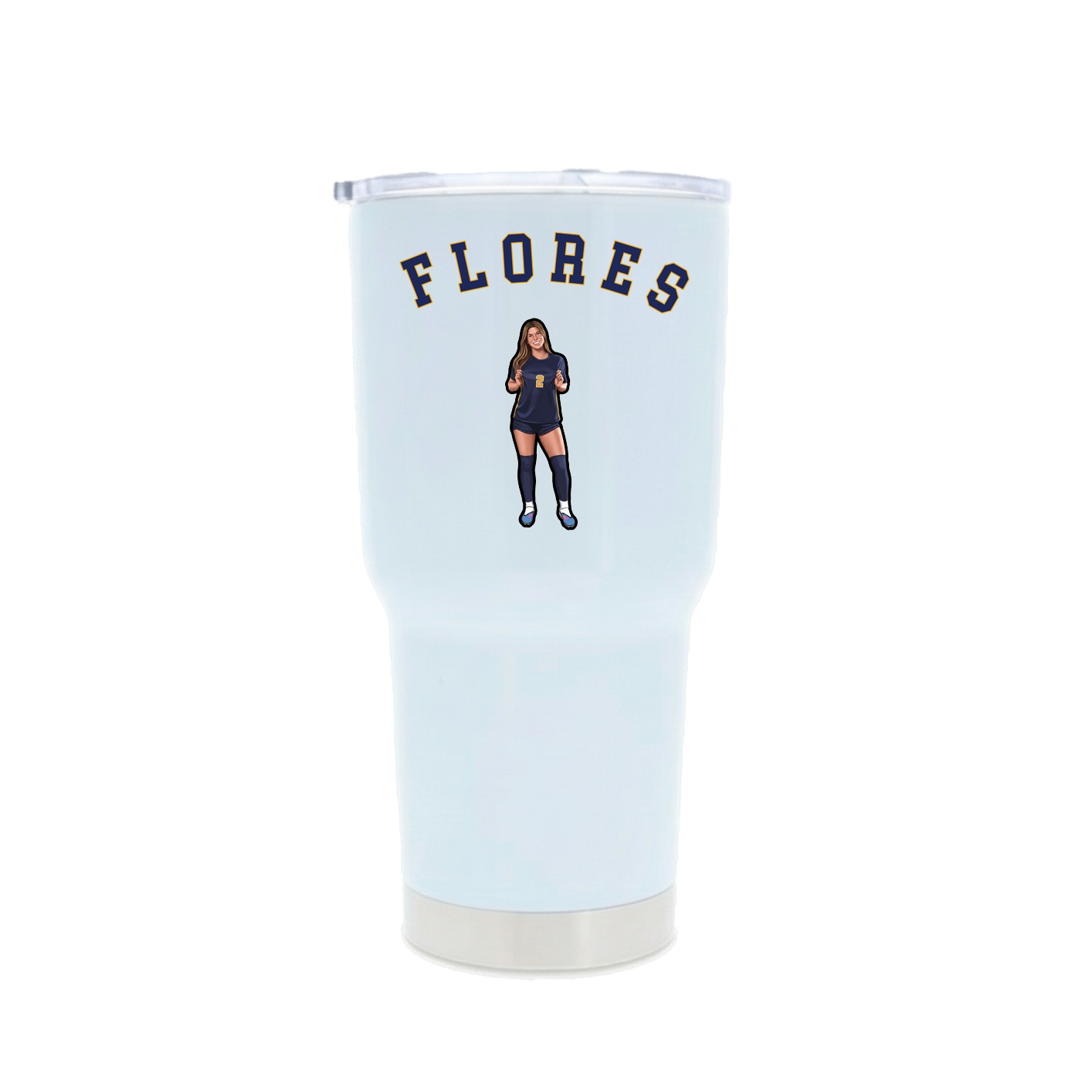 30oz Stainless Steel Tumbler — Shirsey Arch in White