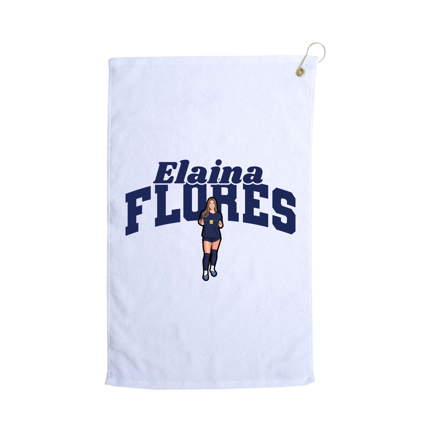 Golf Towel — Signature Arch in White