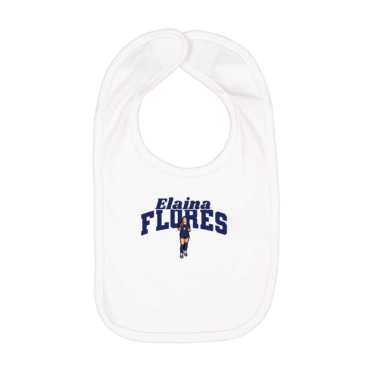 Infant Bib — Signature Arch in White