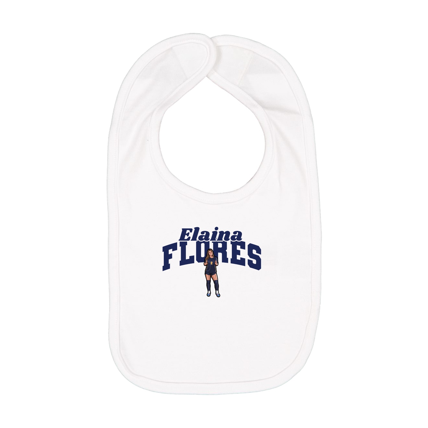 Infant Bib — Signature Arch in White